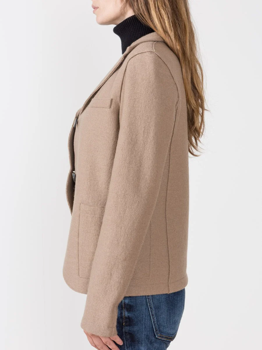short boyfriend jacket - camel - Image 3
