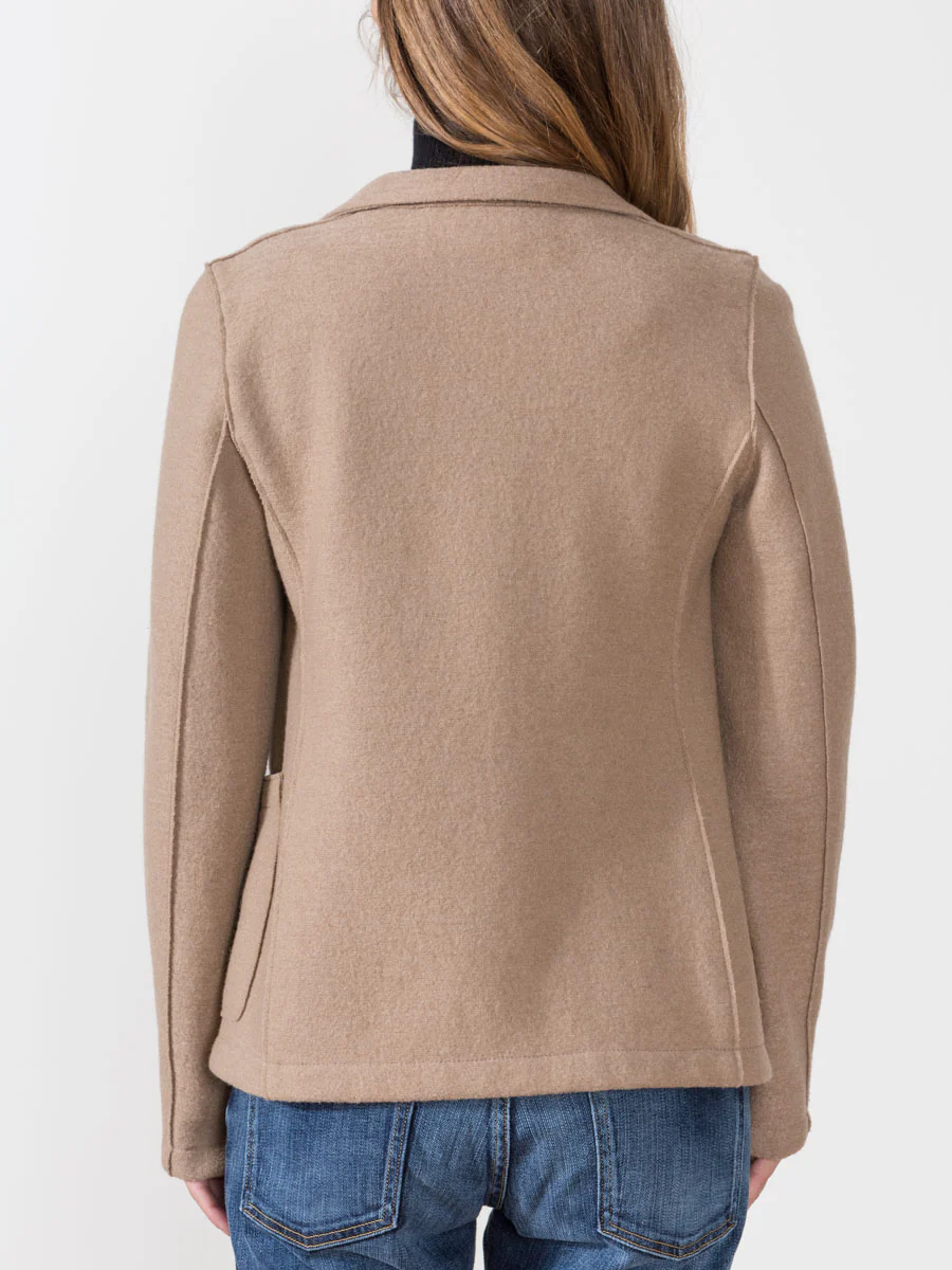 short boyfriend jacket - camel - Image 4