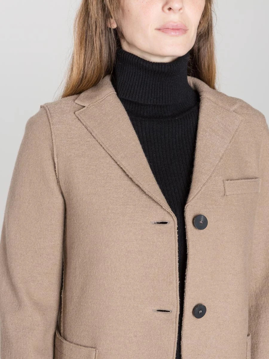 short boyfriend jacket - camel - Image 5