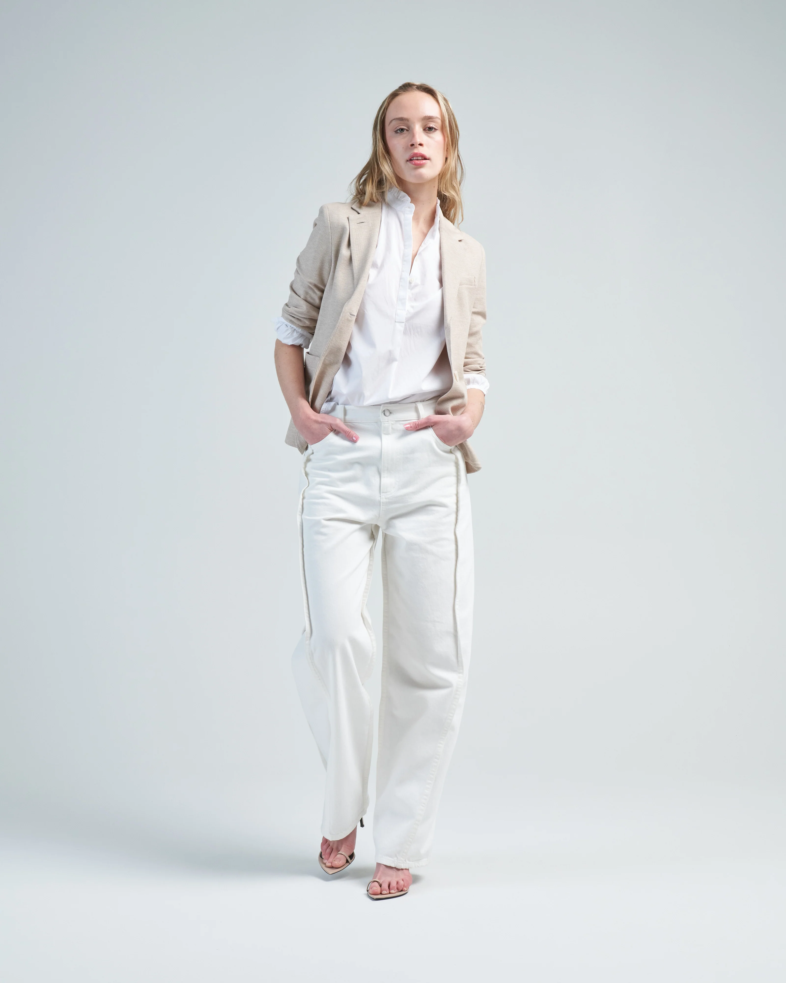 stand up collar blazer - Image 2