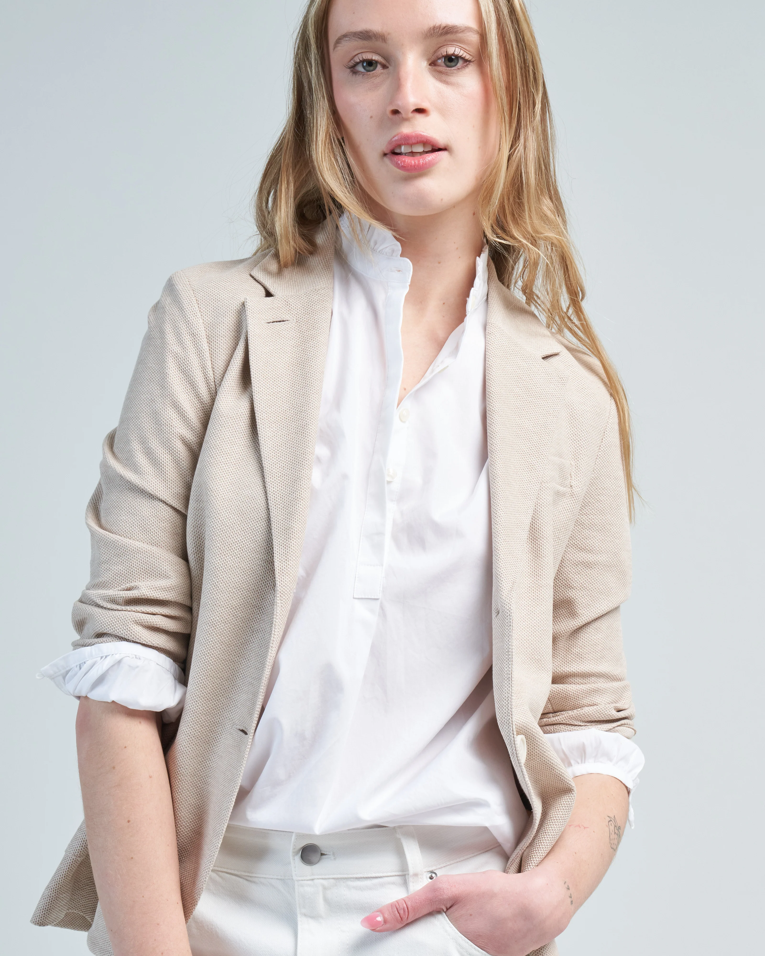 stand up collar blazer - Image 5