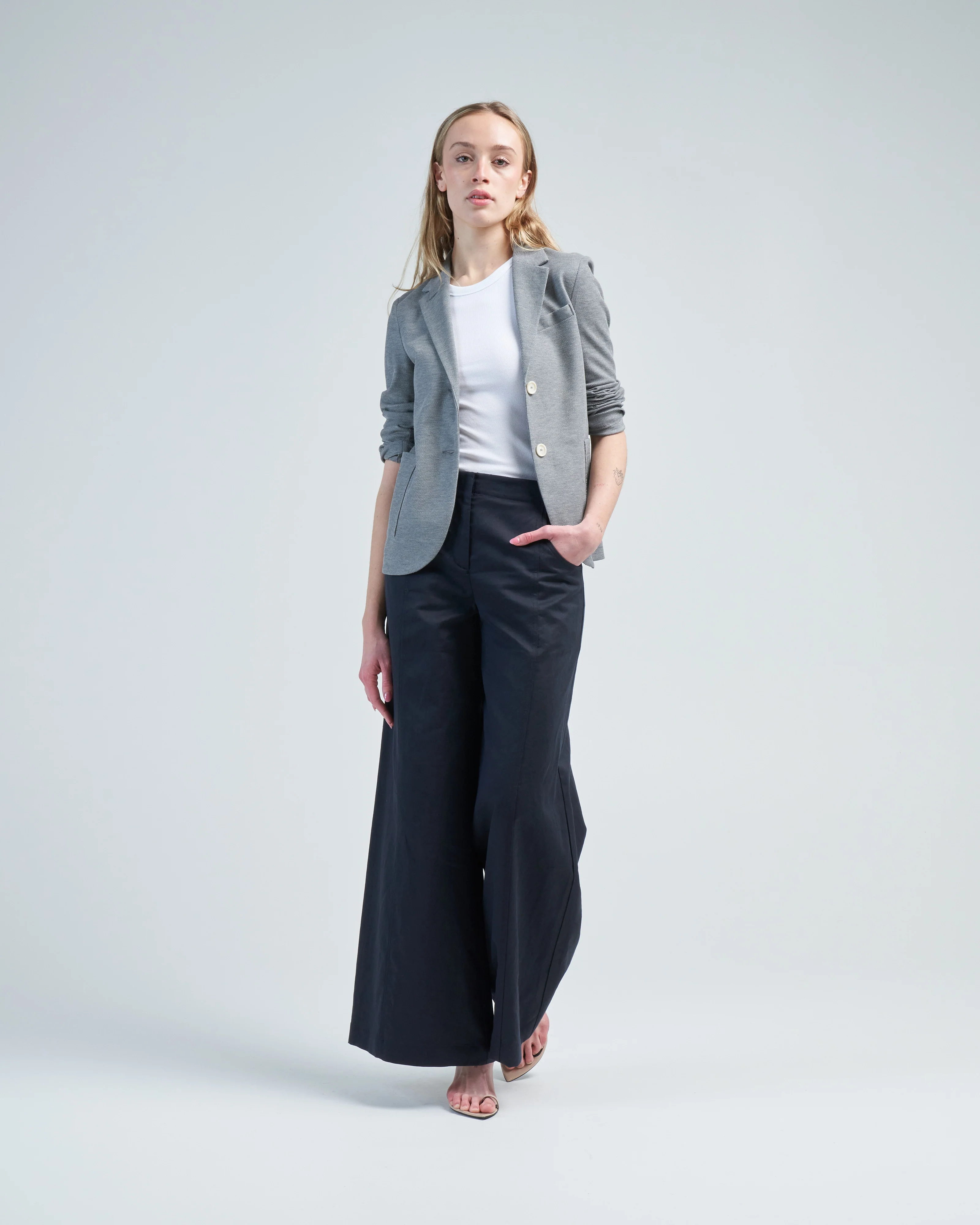 stand up collar blazer - Image 2