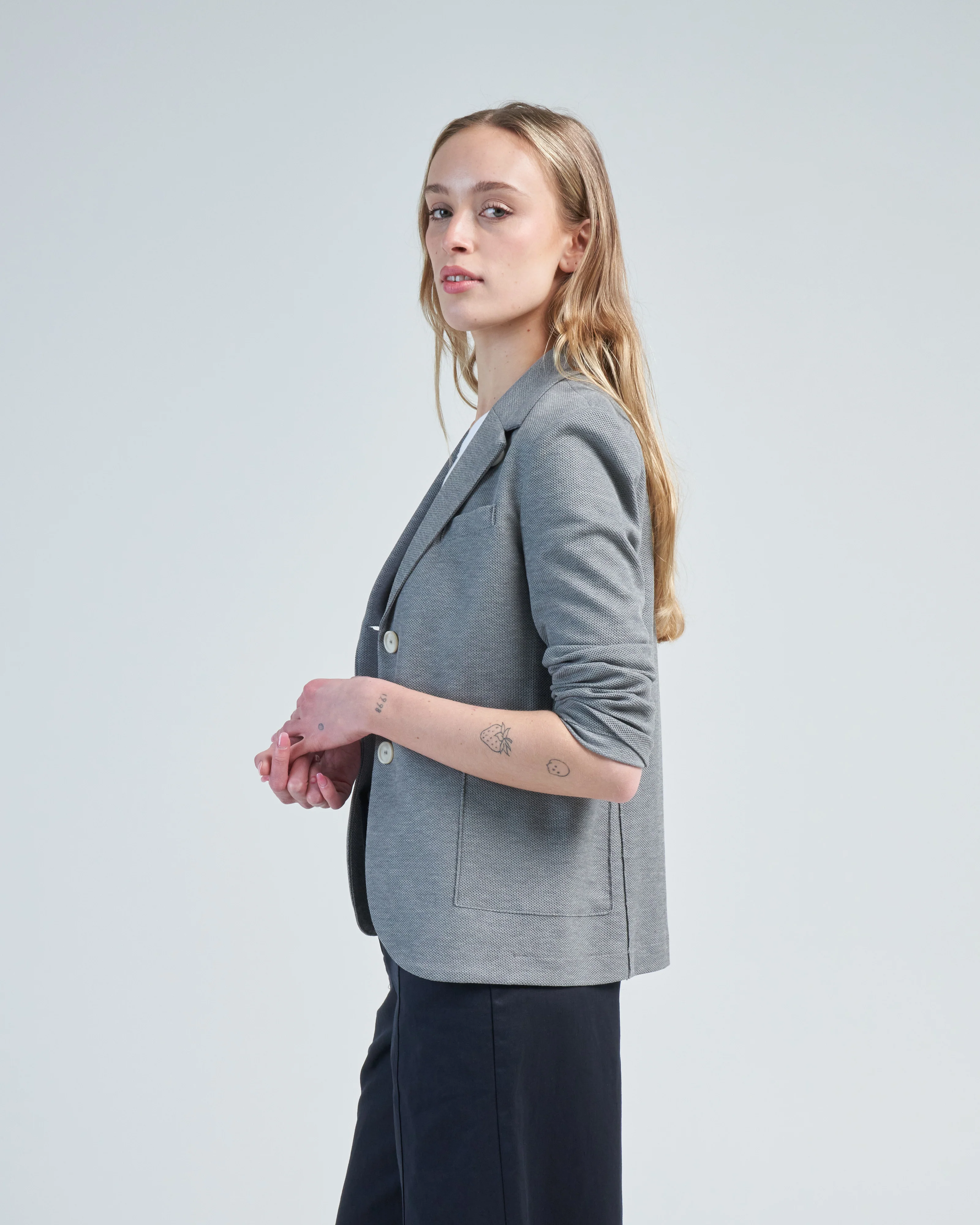 stand up collar blazer - Image 3