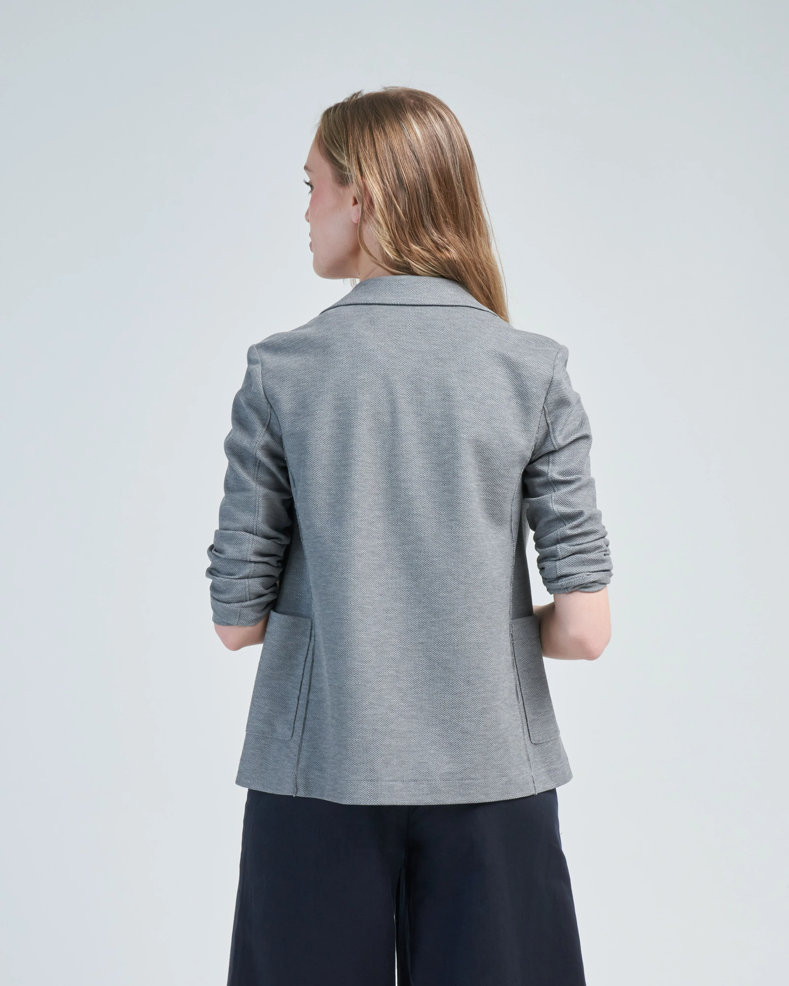 stand up collar blazer - Image 4