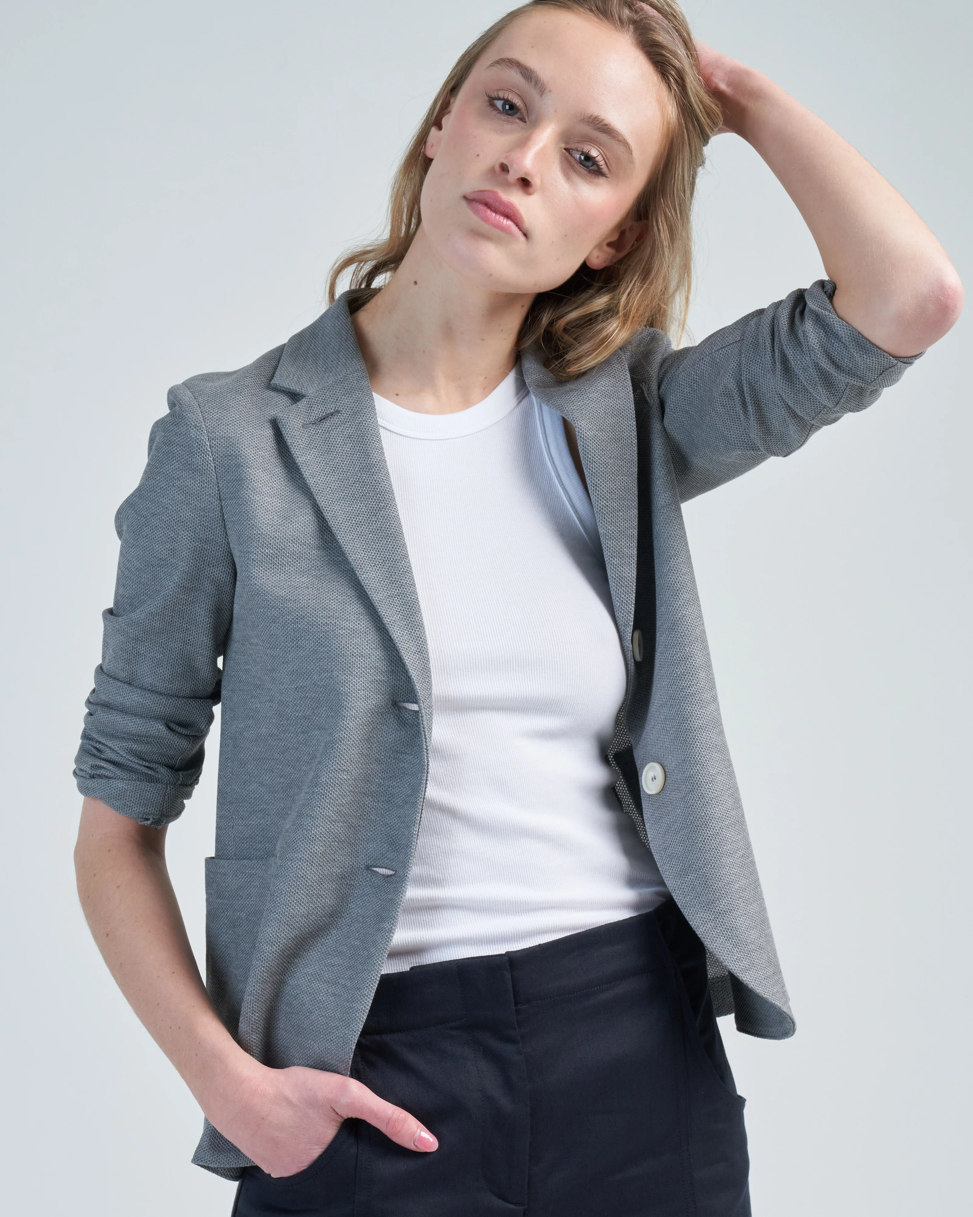 stand up collar blazer - Image 5