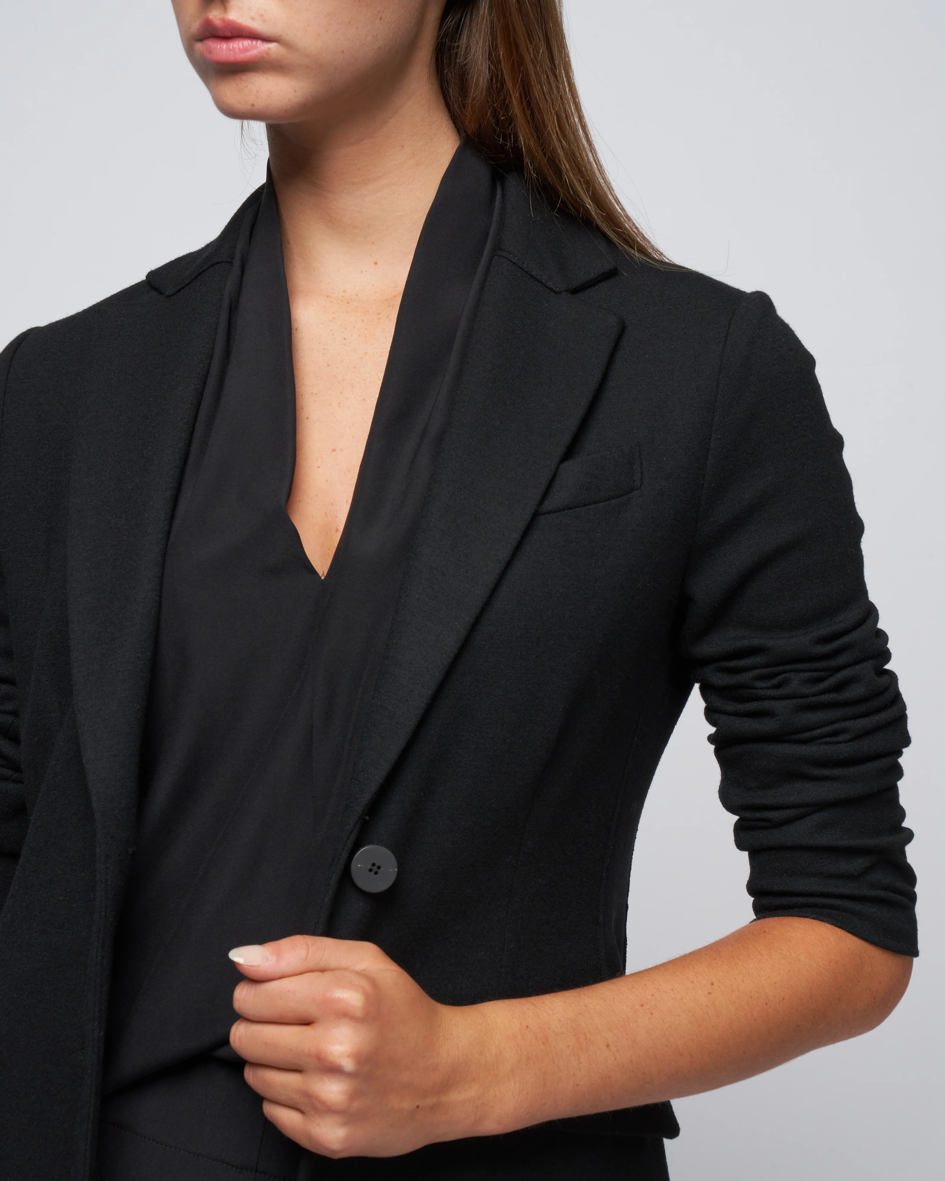 superfine merino hacking jacket - black - Image 5