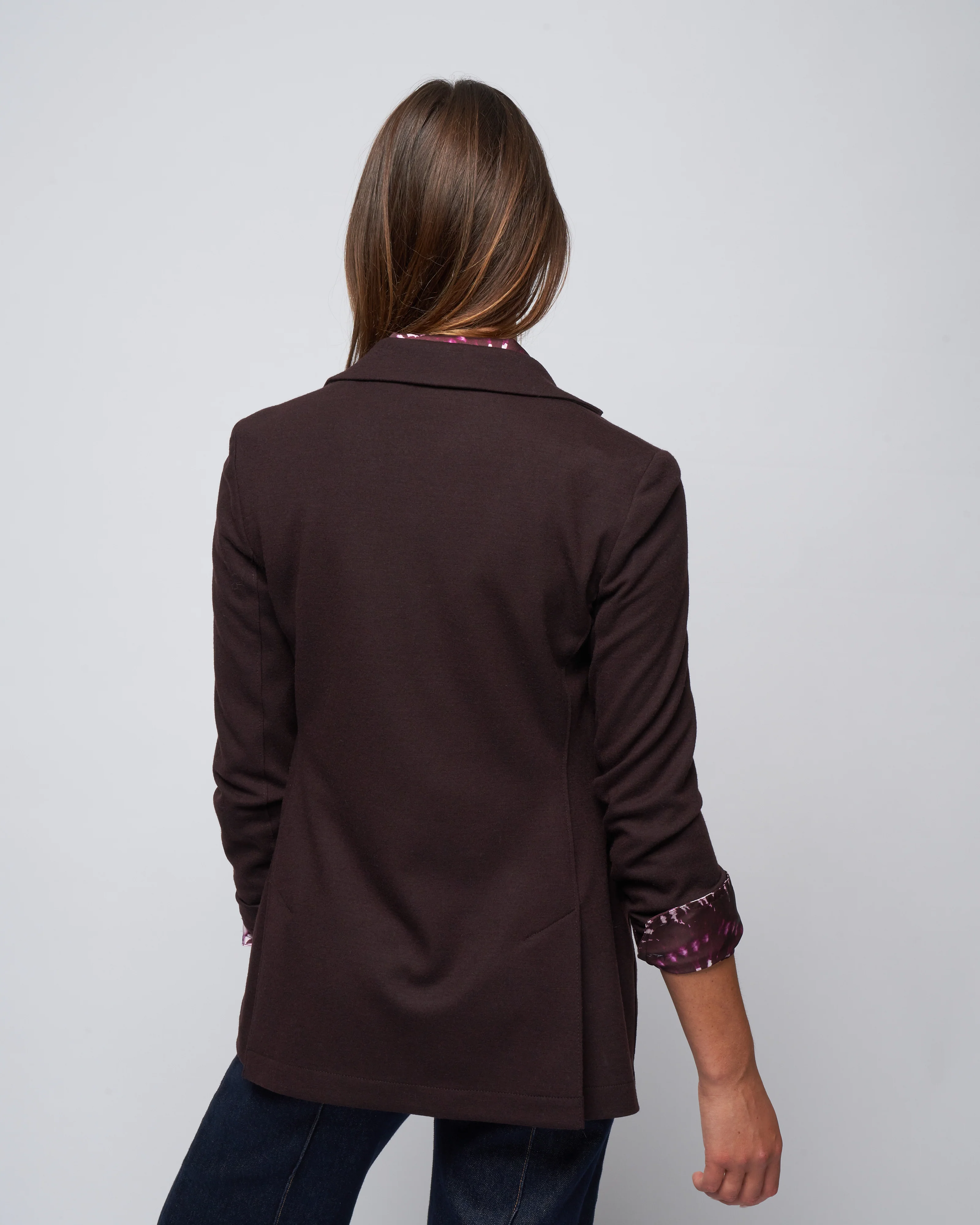 superfine merino hacking jacket - bordeaux - Image 4