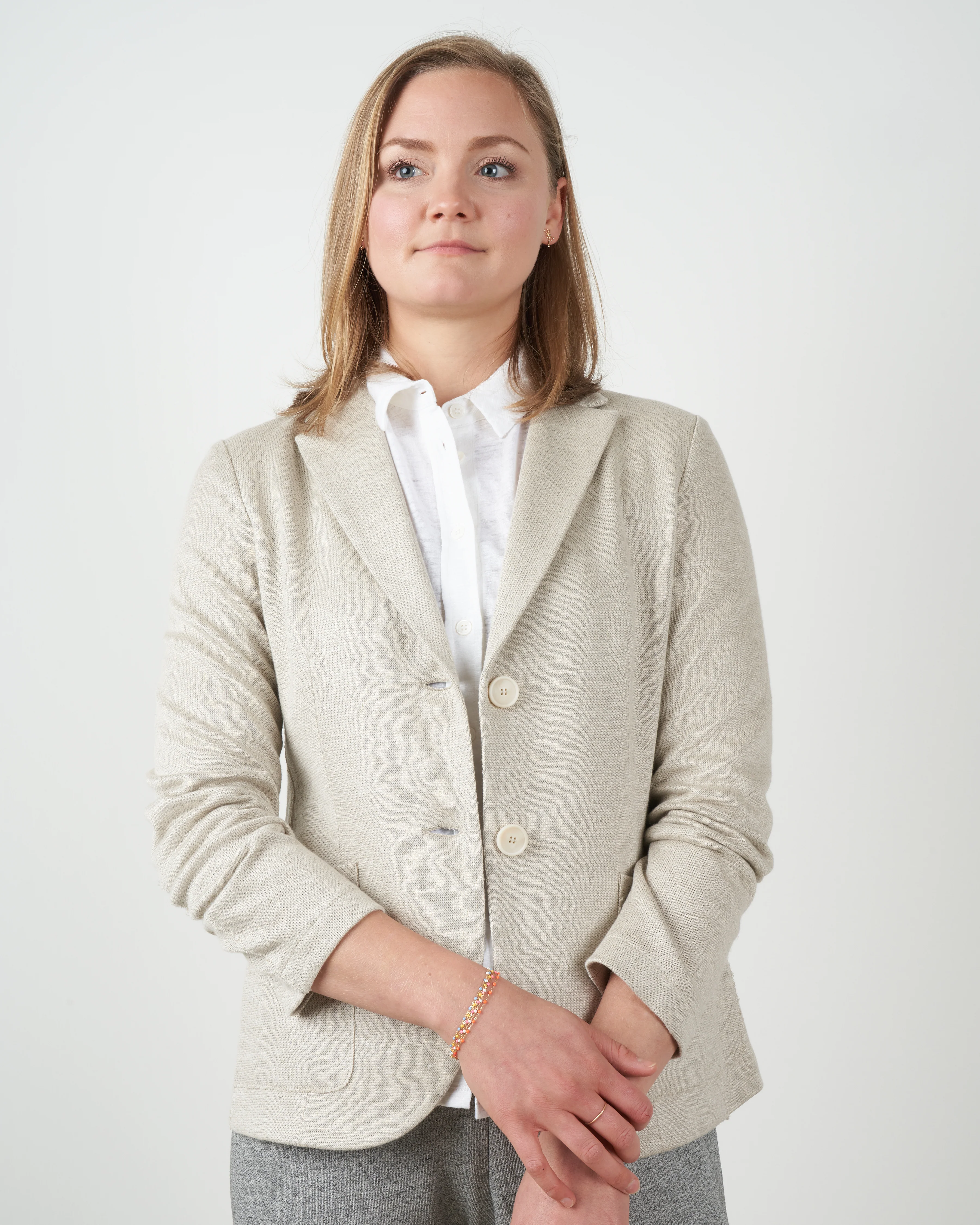 tailored linen blazer - rope - Image 2