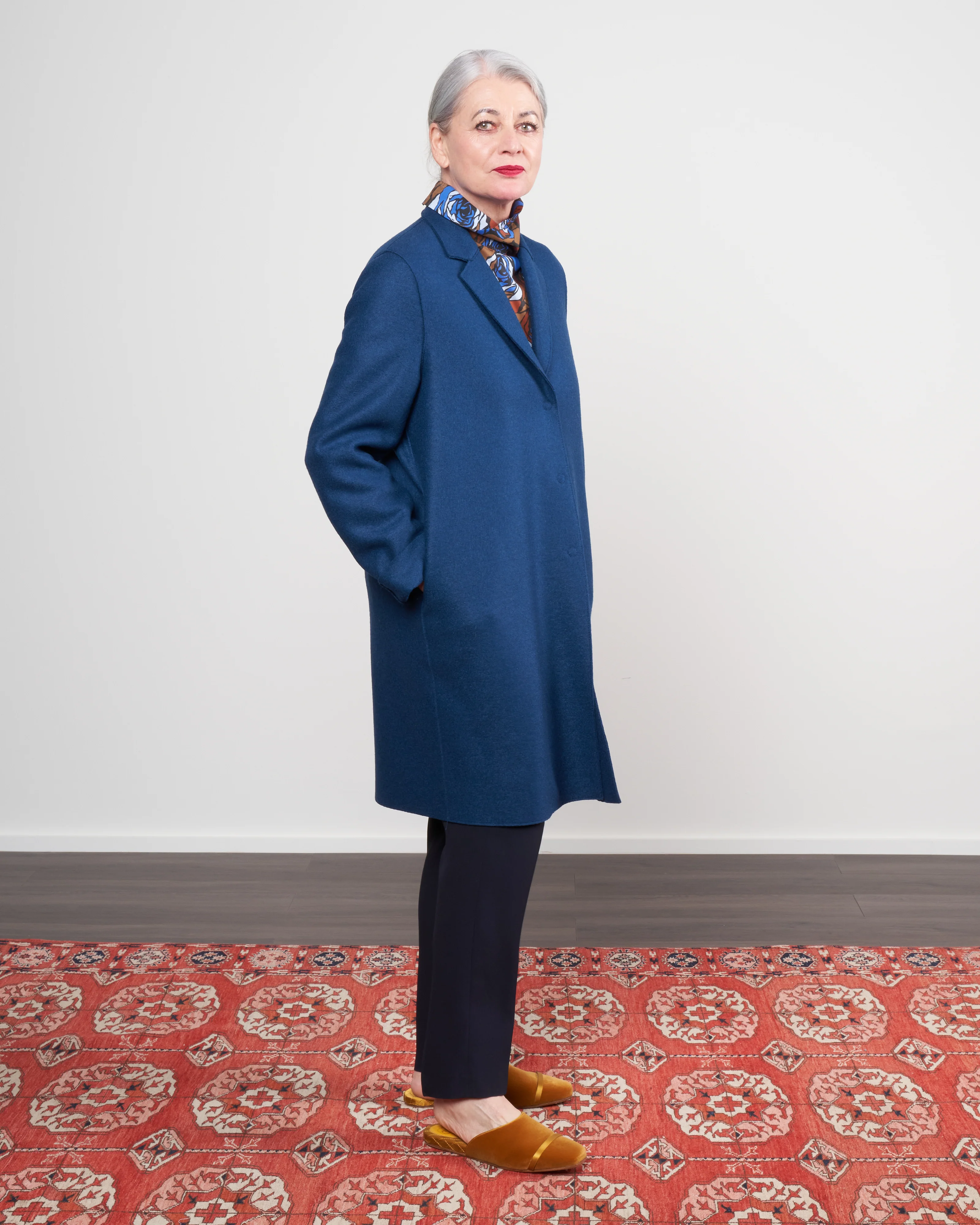 cocoon coat - prussian blue - Image 2