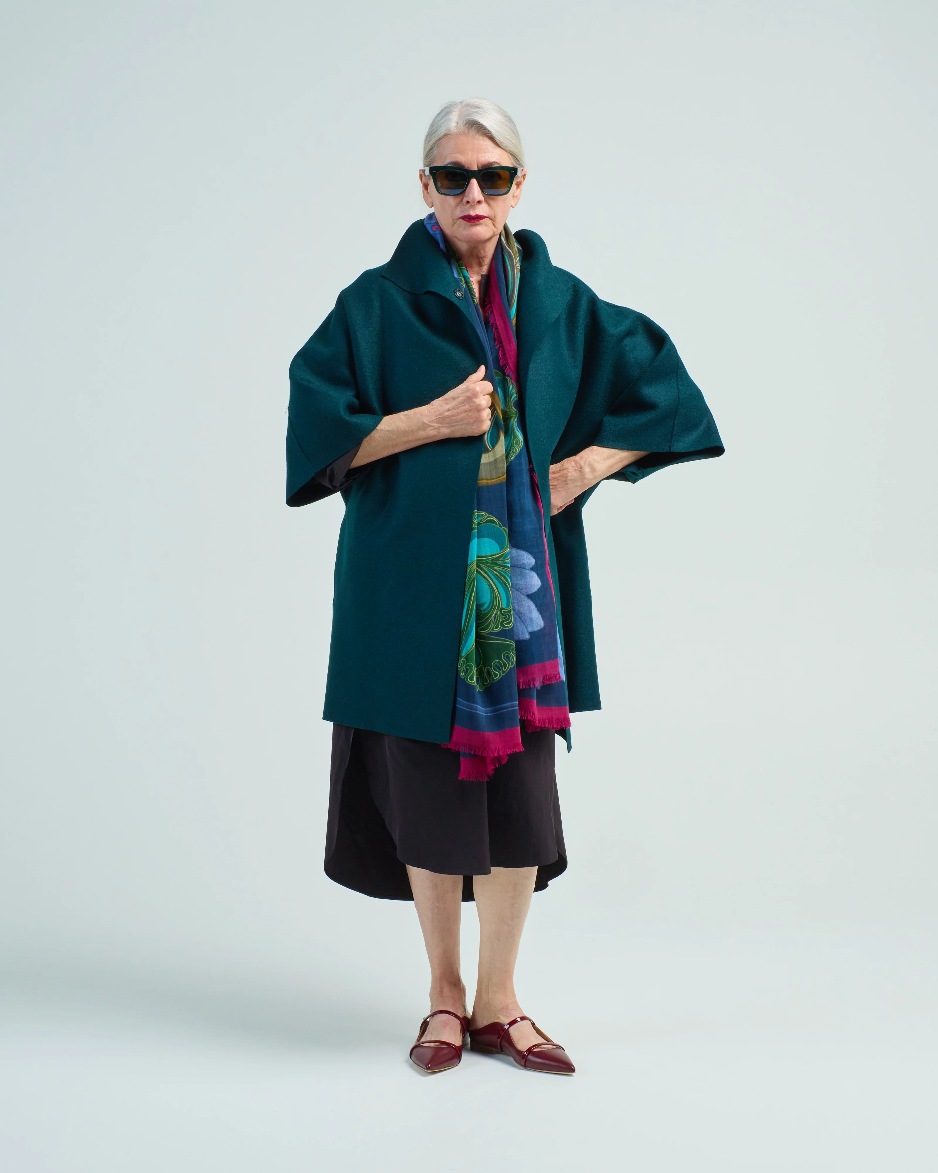 women kimono mantle pressed wool - Image 2