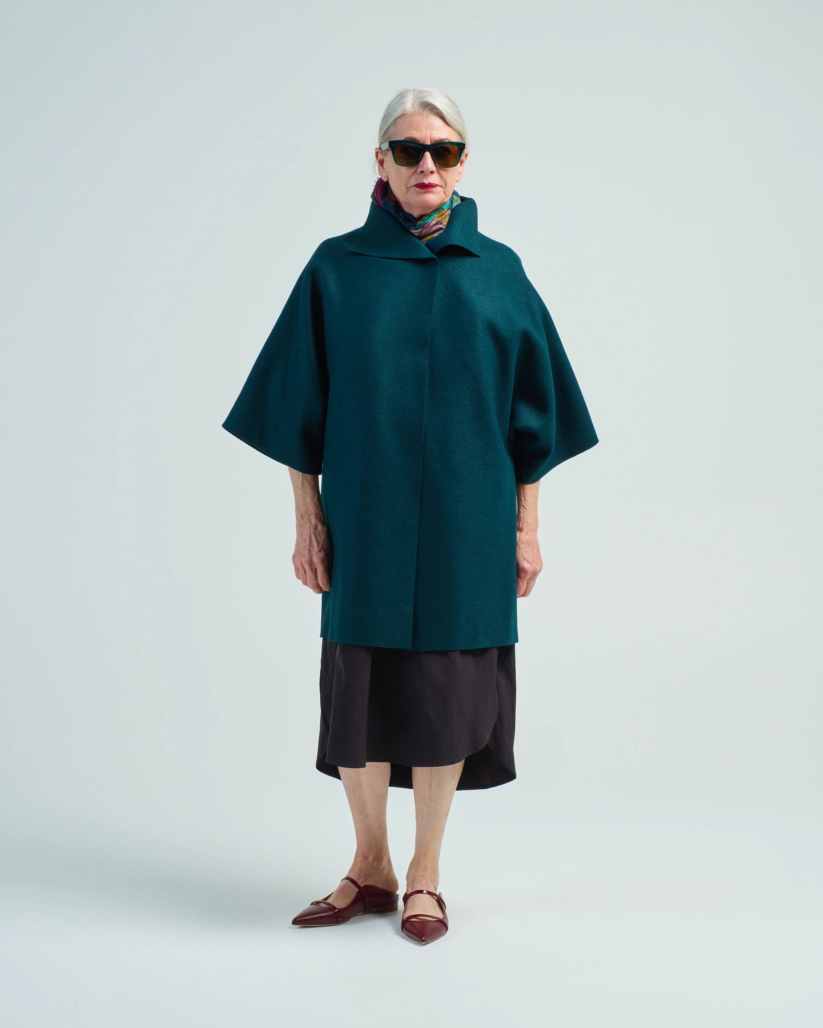 women kimono mantle pressed wool - Image 3