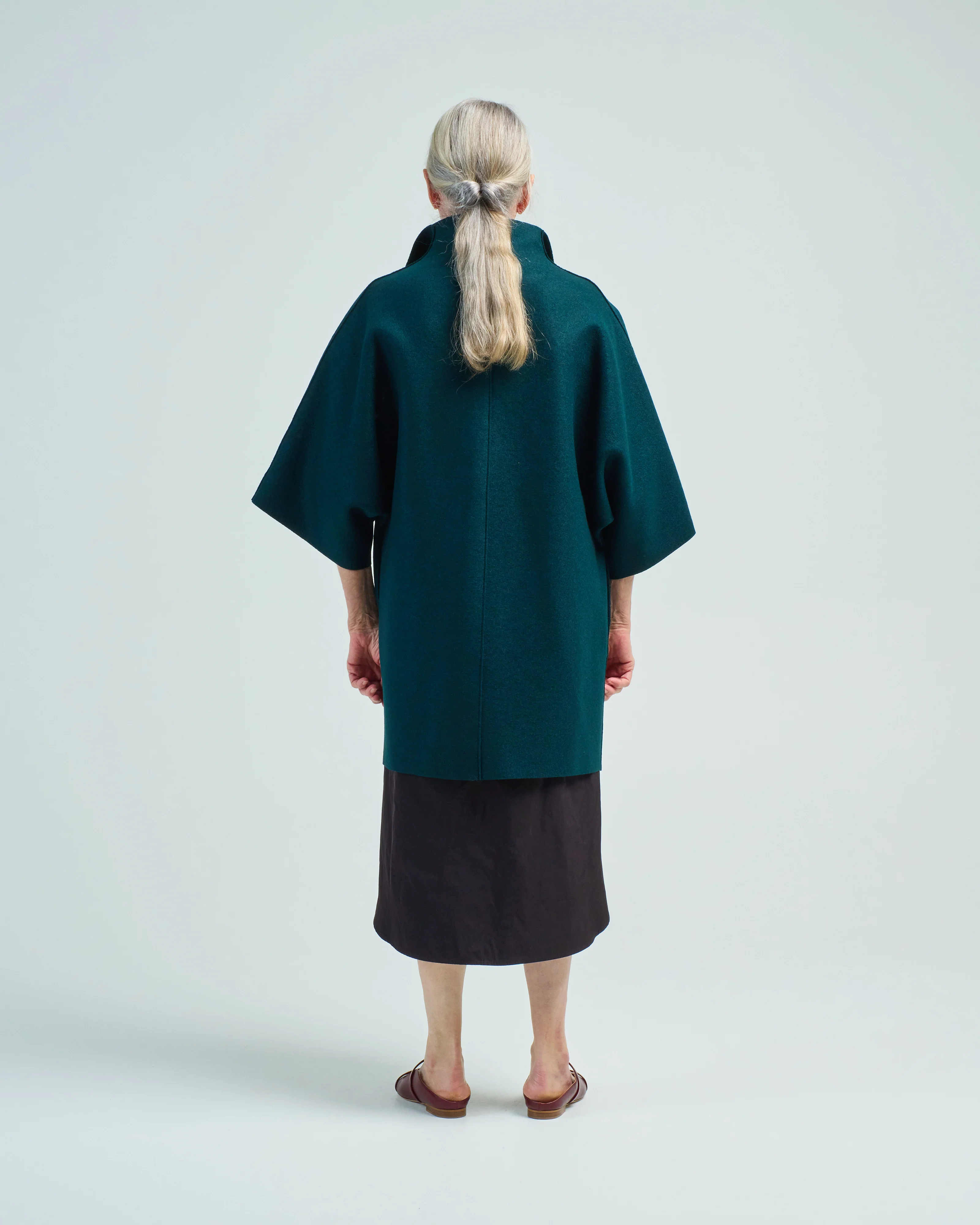 women kimono mantle pressed wool - Image 4