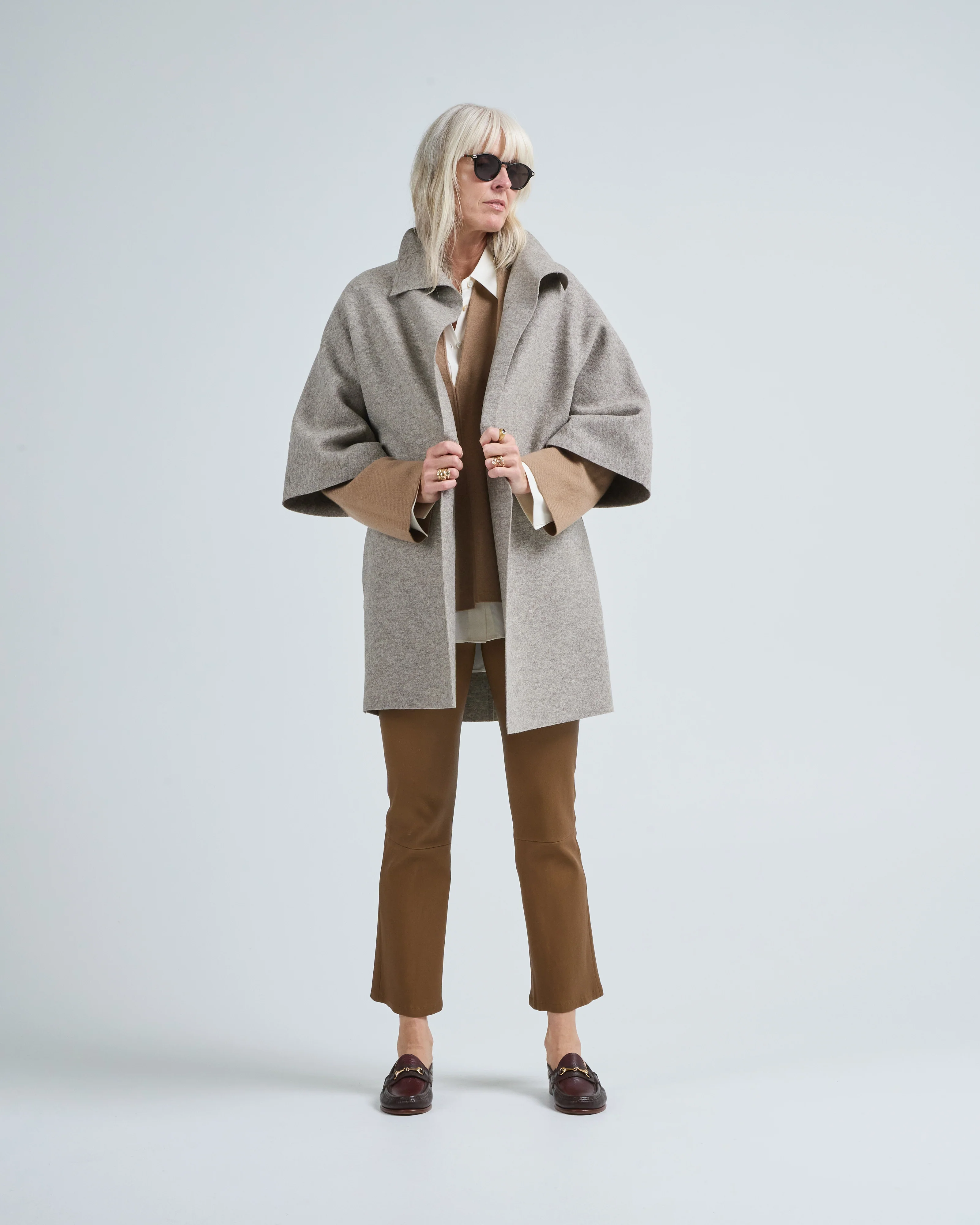 women kimono mantle pressed wool - Image 3