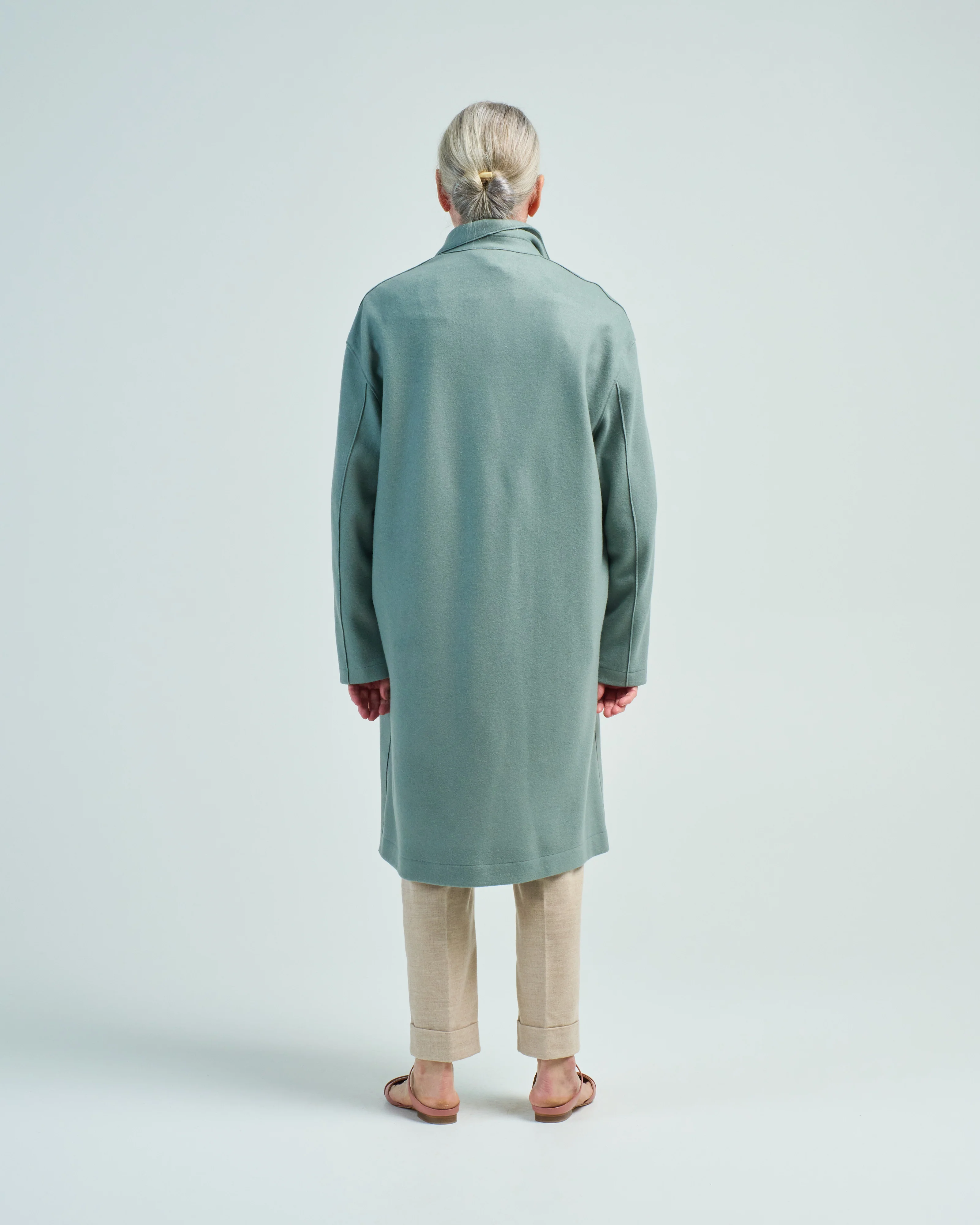 women oversized coat cashmere blend - Image 4