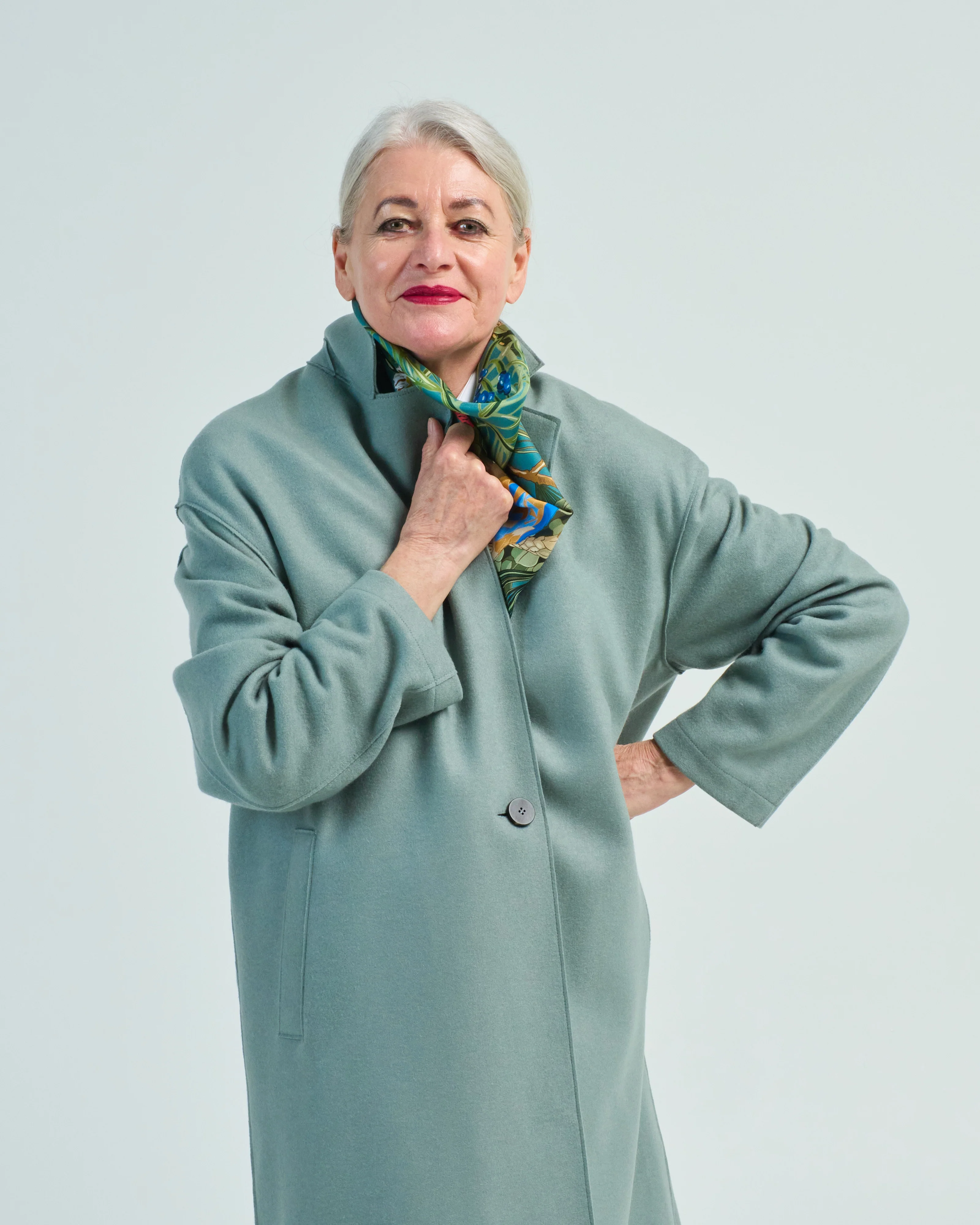 women oversized coat cashmere blend - Image 5