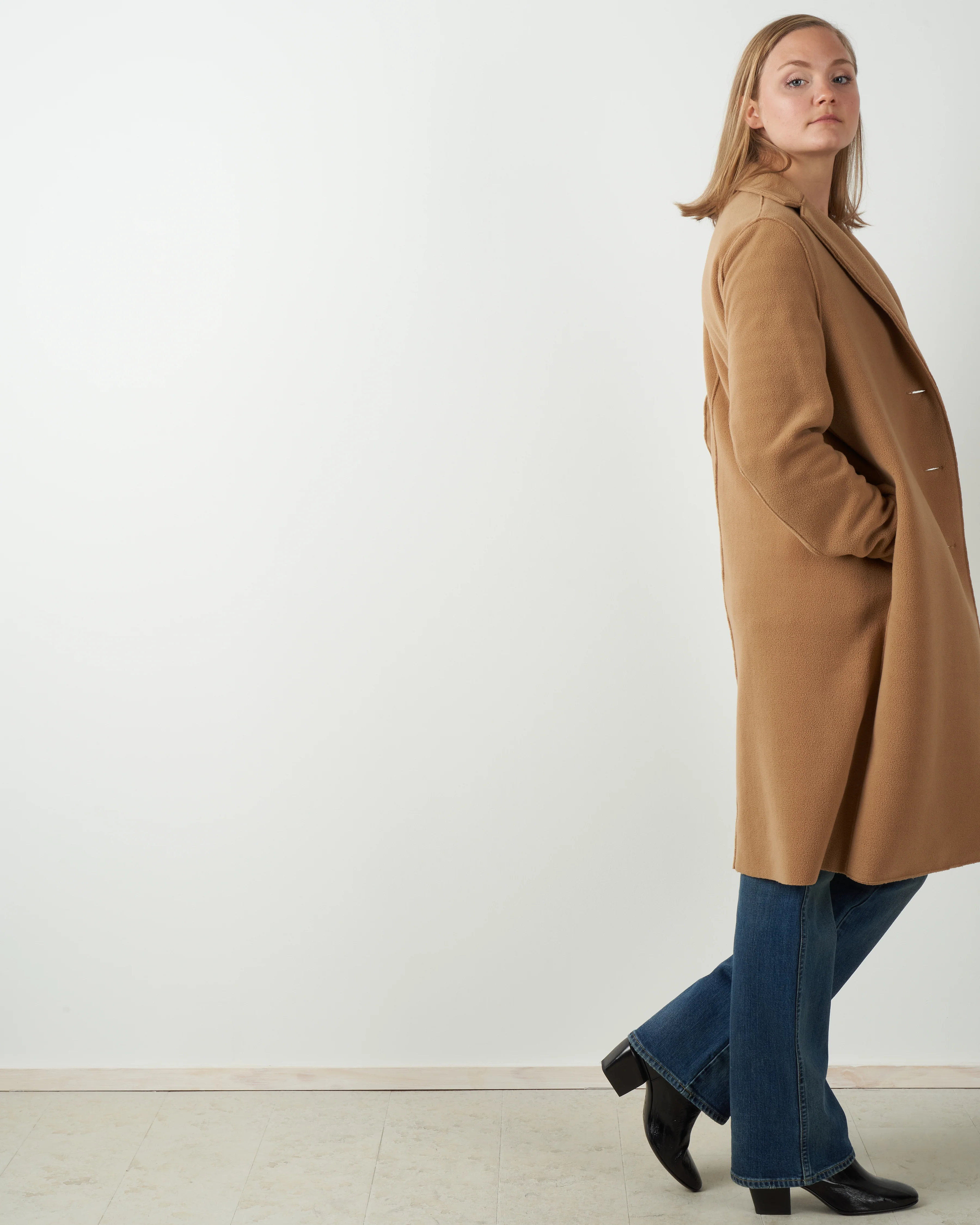 polaire overcoat - tan - Image 3