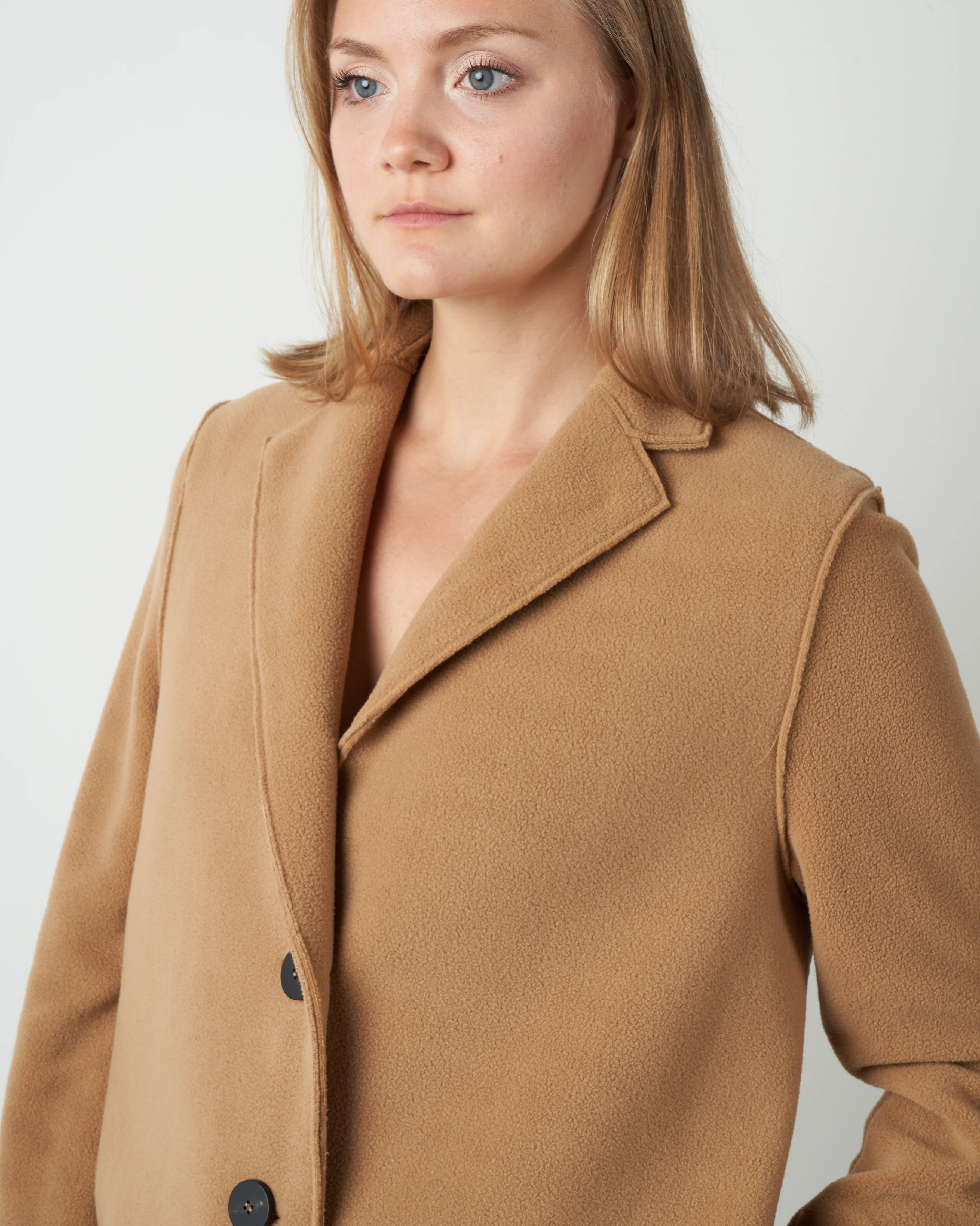polaire overcoat - tan - Image 5