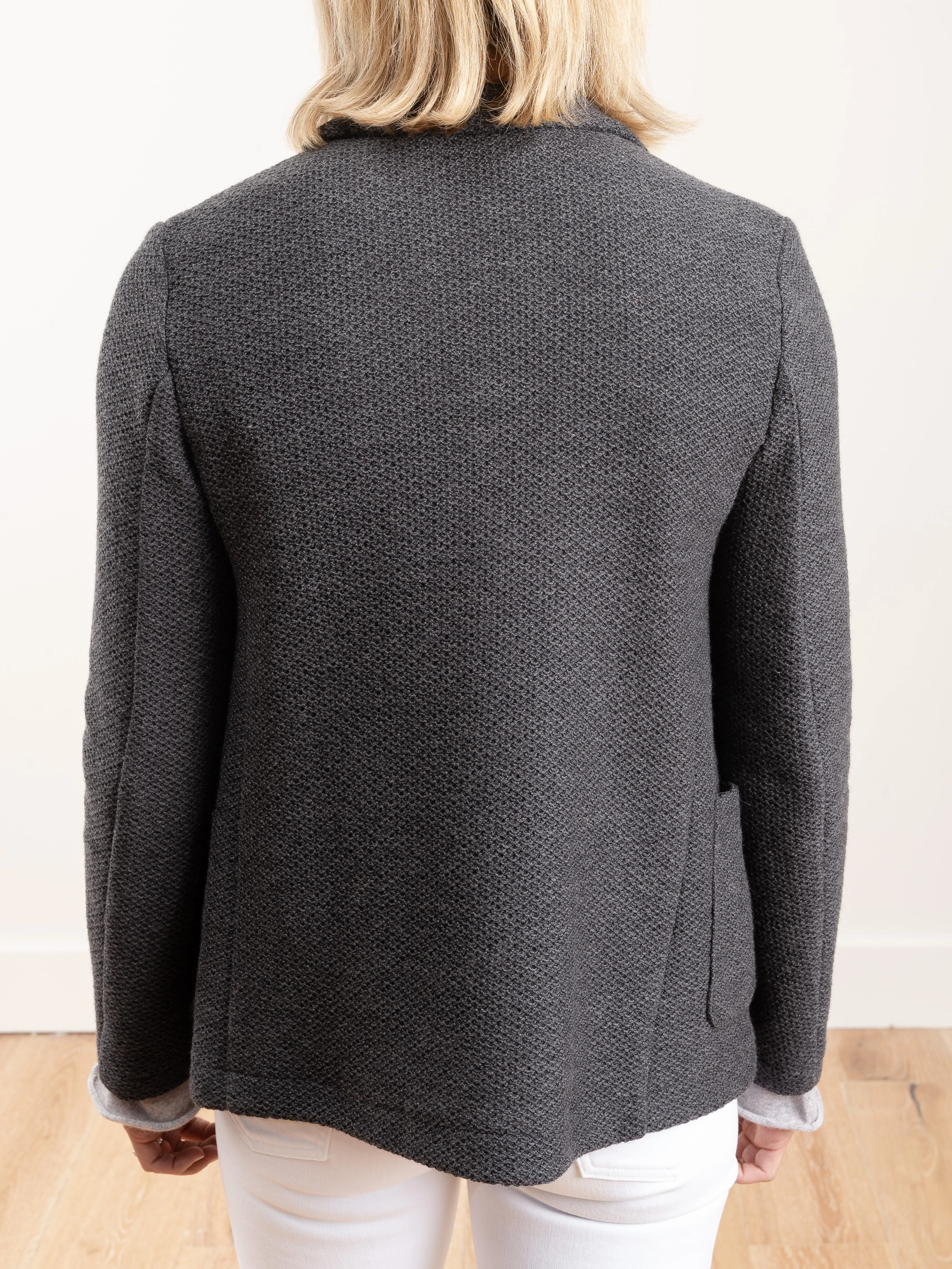 stand up collar boyfriend blazer - Image 5