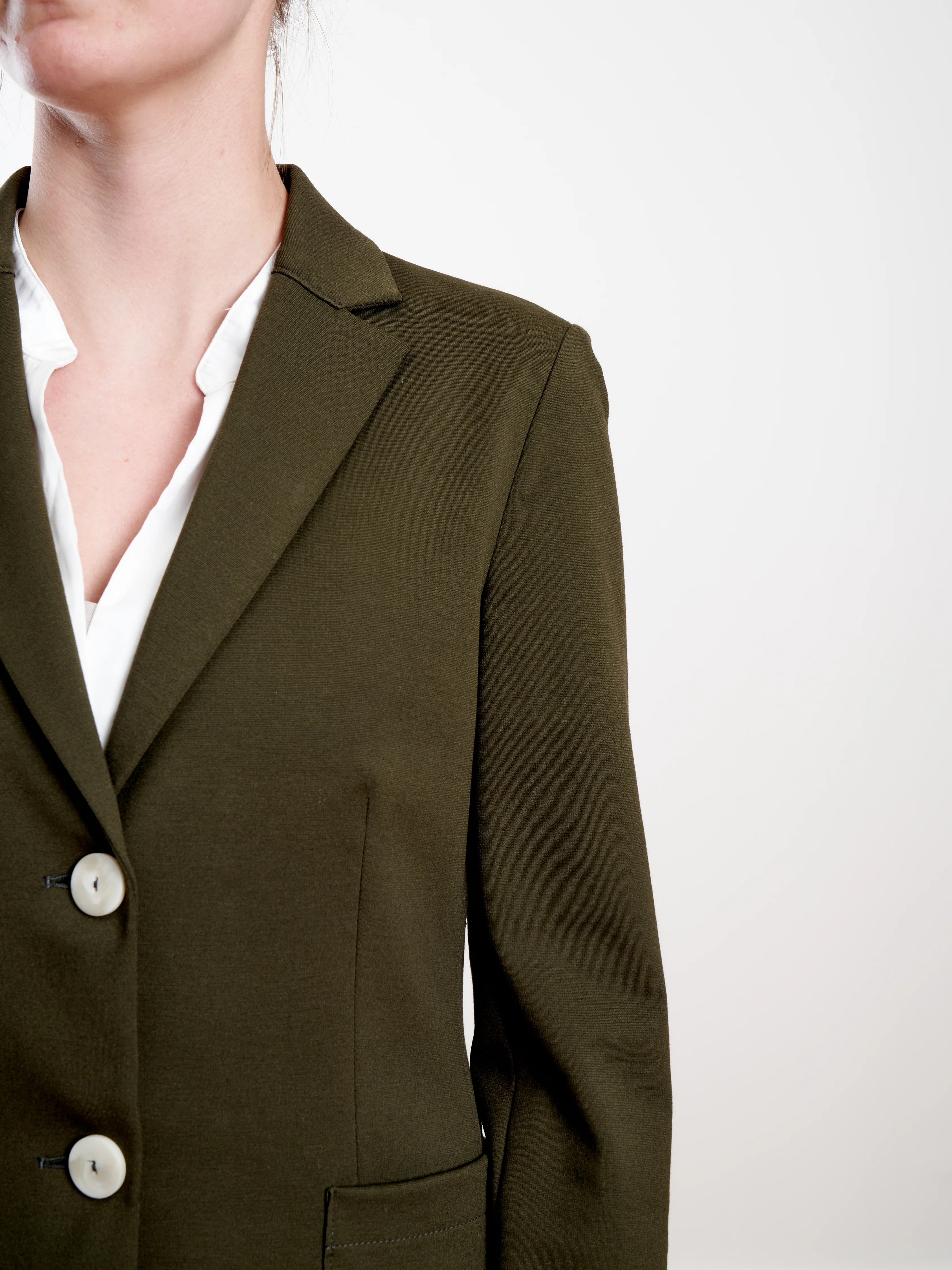 techno viscose tailored blazer - military green - Image 6