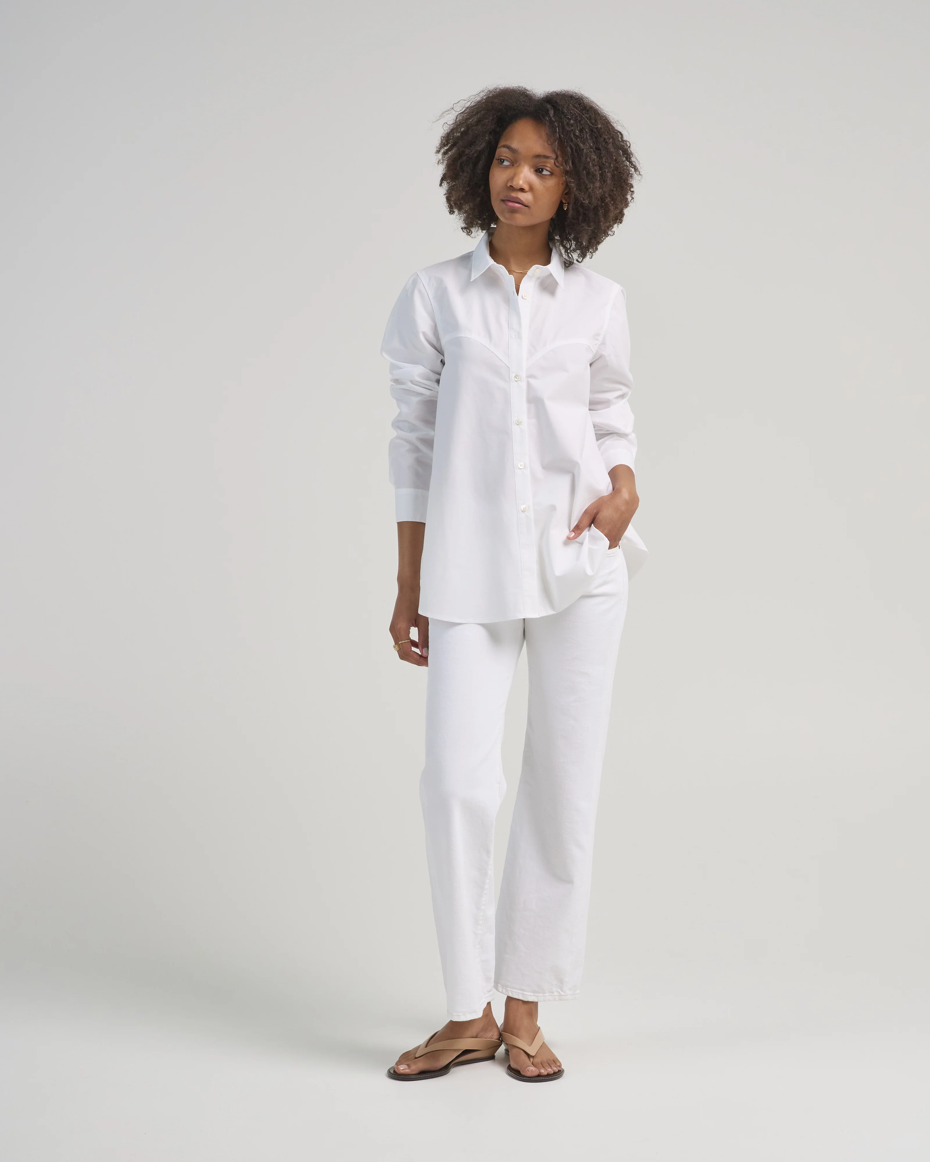 bias button-up shirt