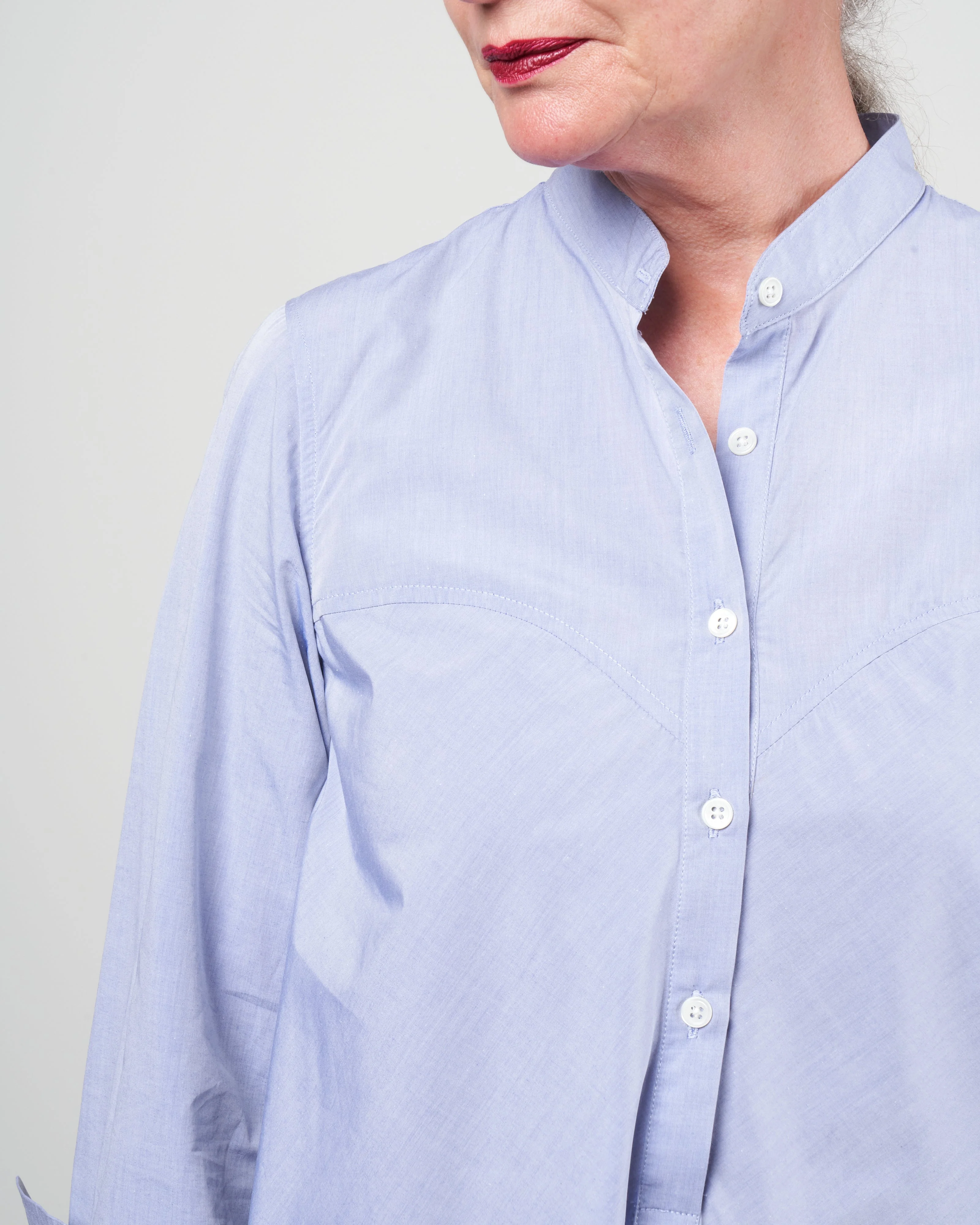 cotton tunic - blue chambray - Image 4