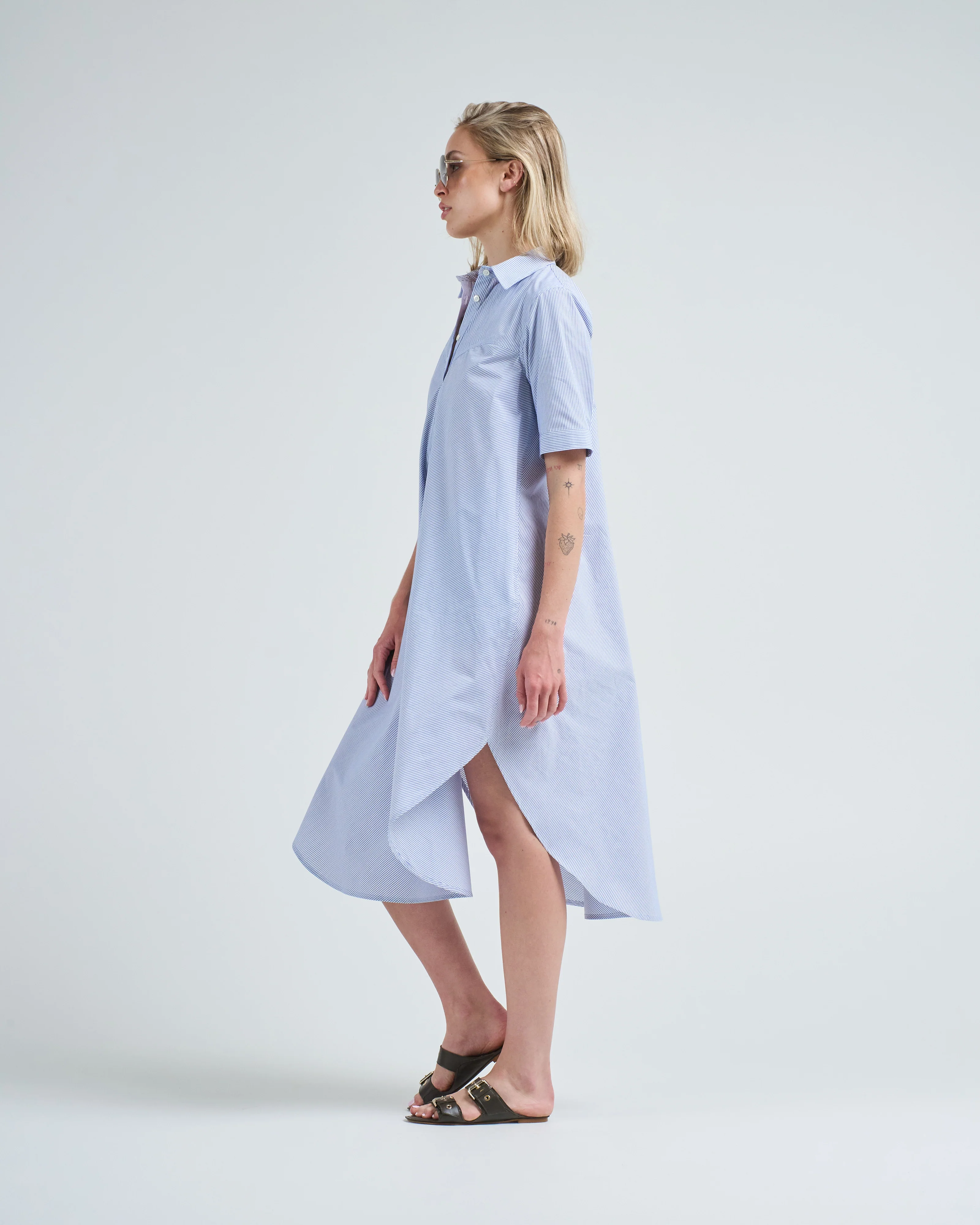 s/s bias shirt dress - Image 3