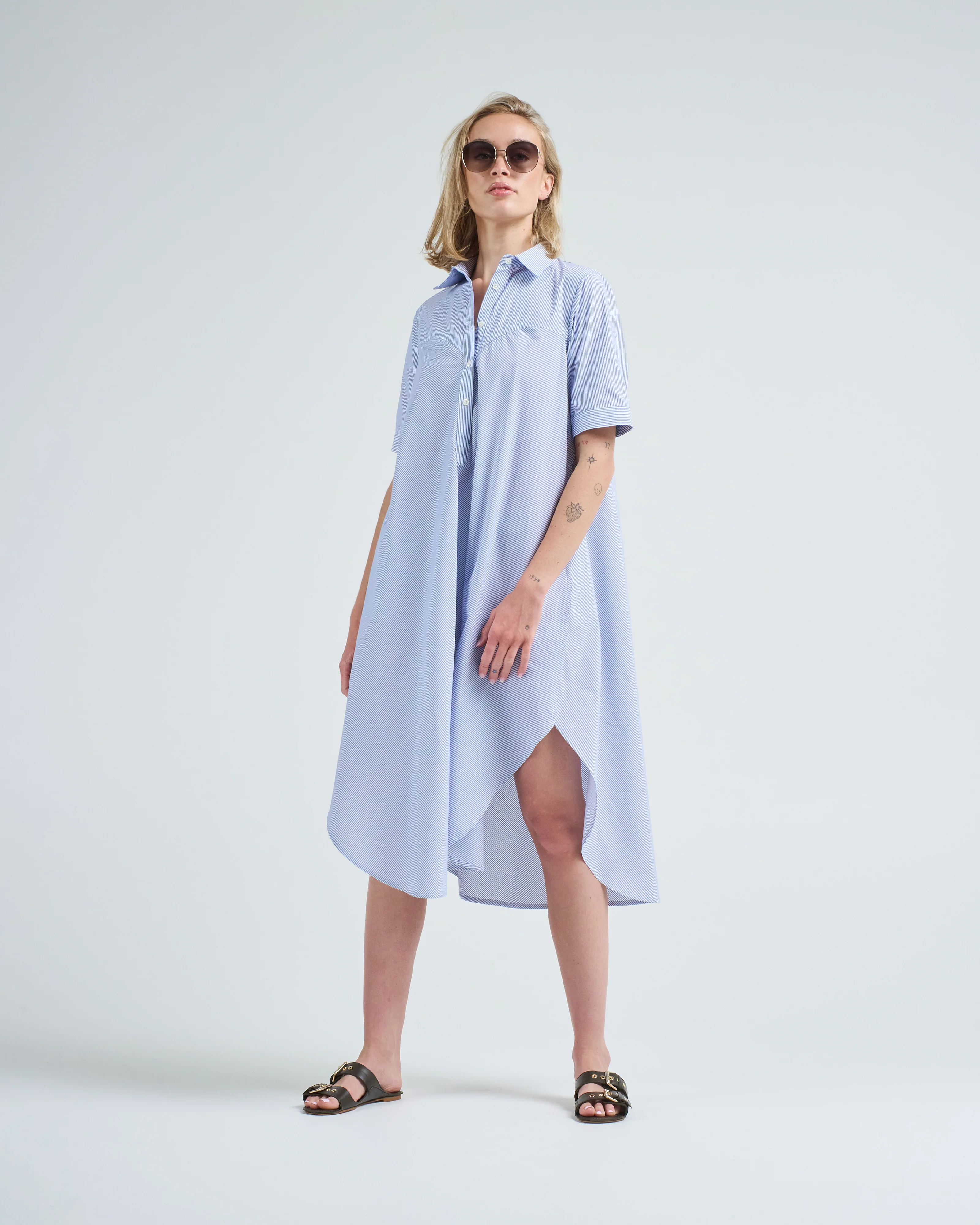 s/s bias shirt dress - Image 5