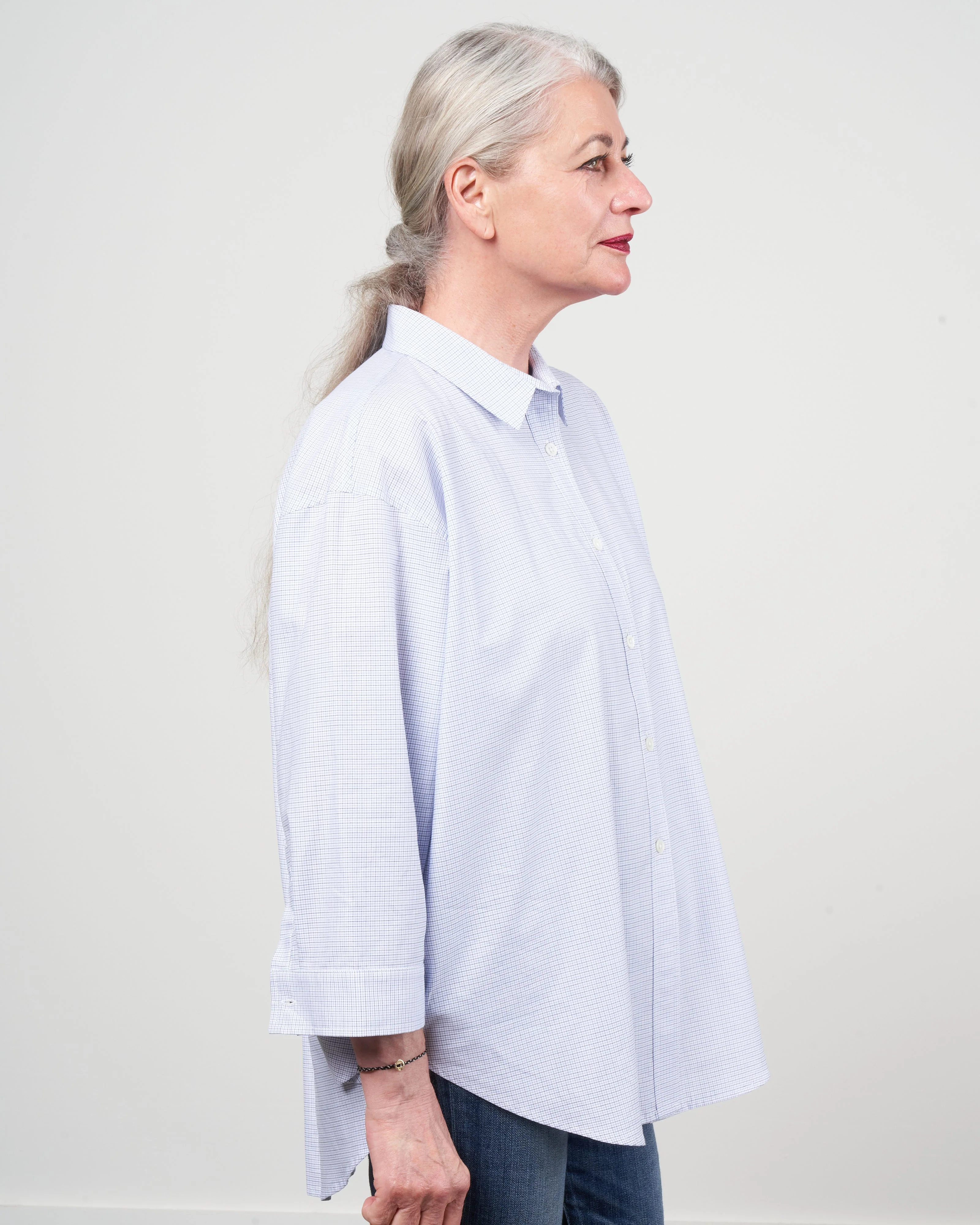 swing shirt graphic check - blue - Image 3