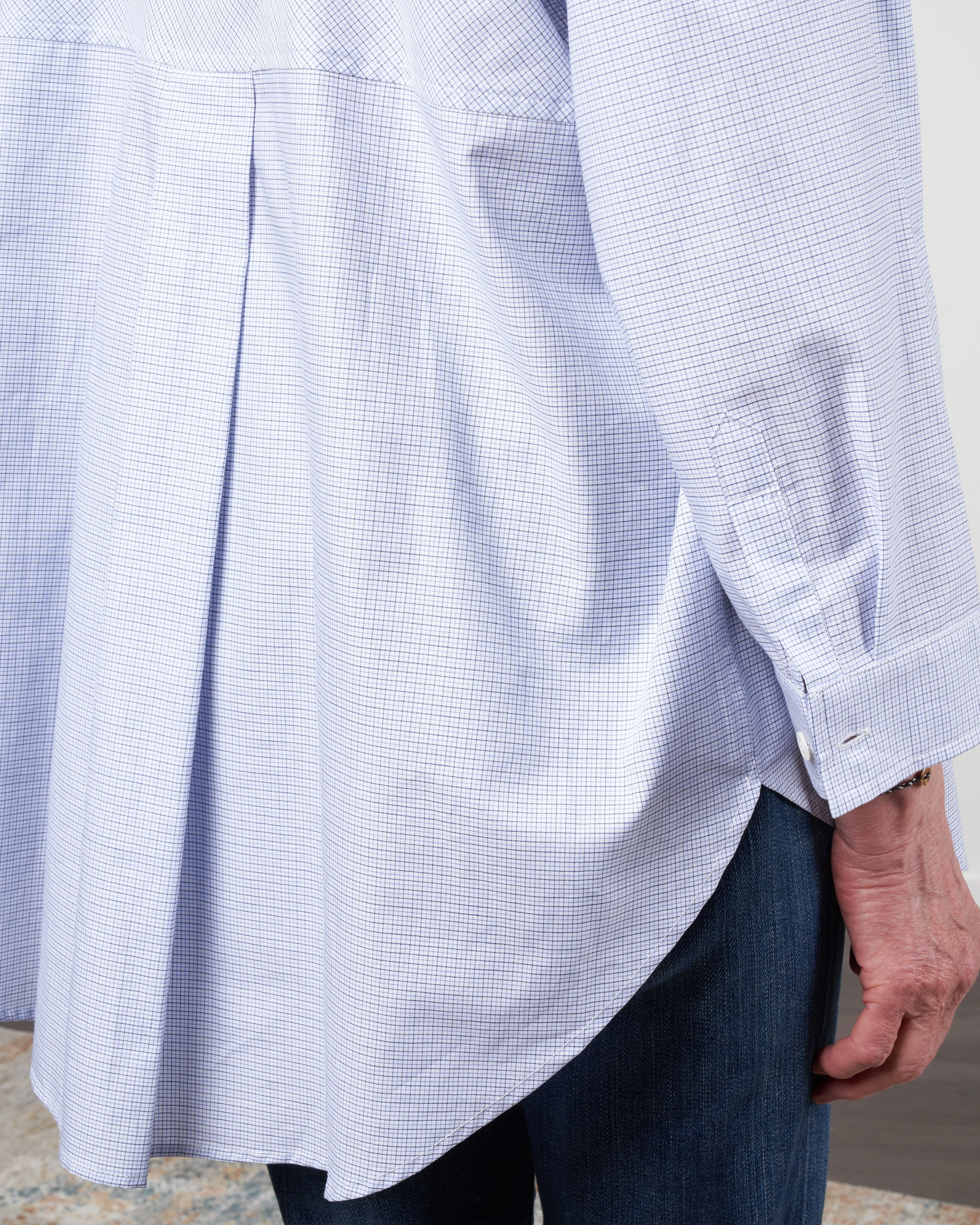 swing shirt graphic check - blue - Image 5