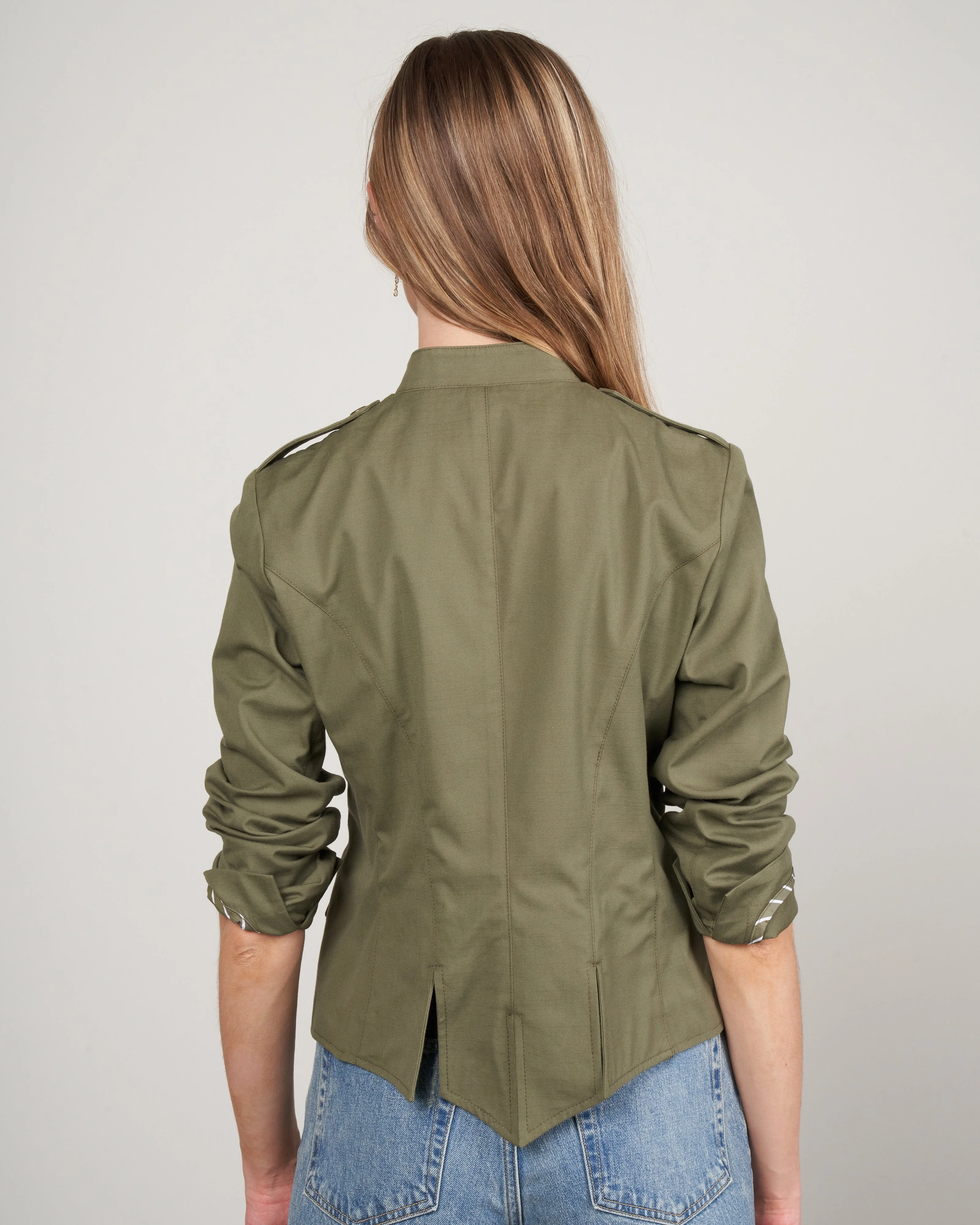 unlined army jacket - olive - Image 4