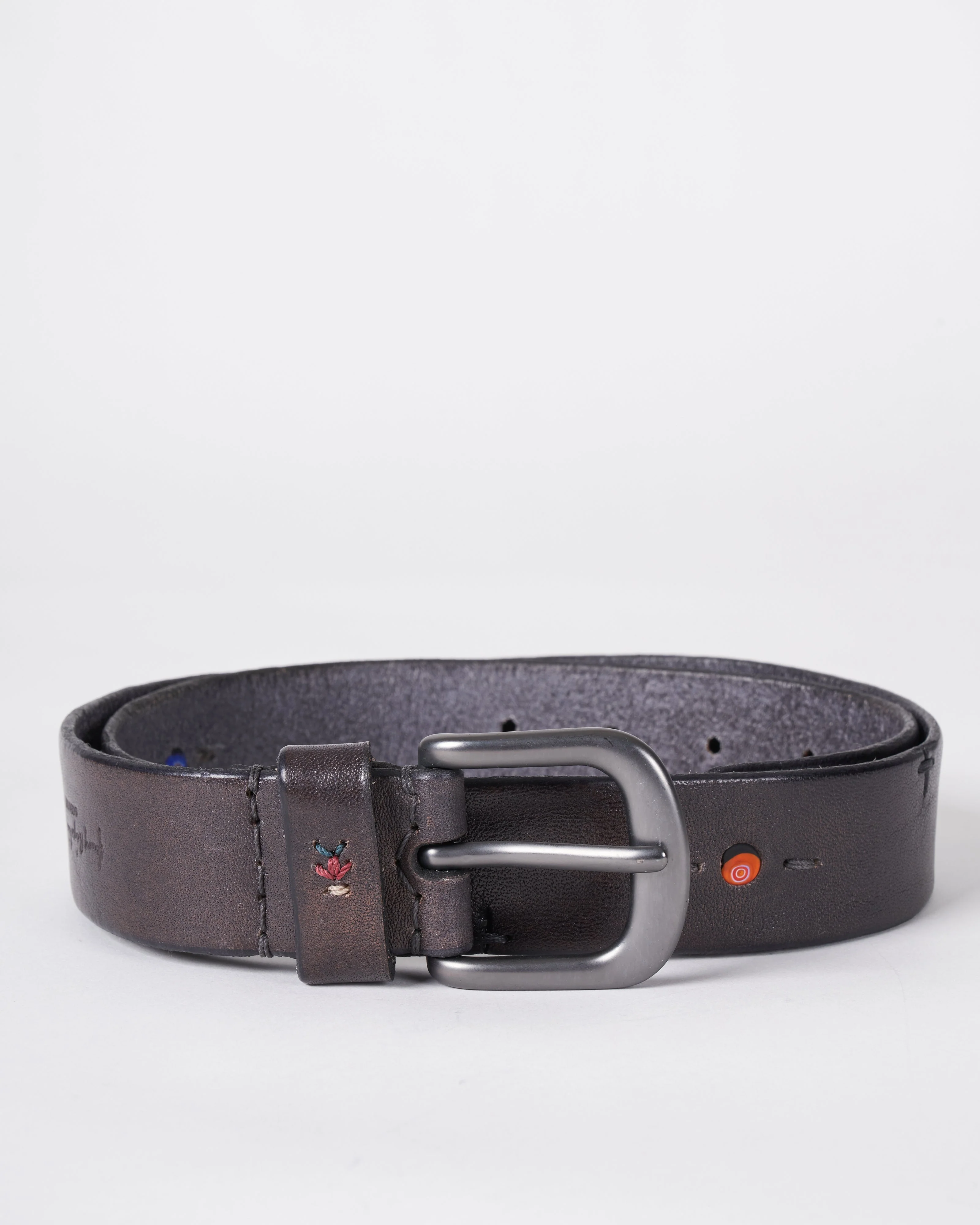 belt with insets - cuoio nero - Image 2