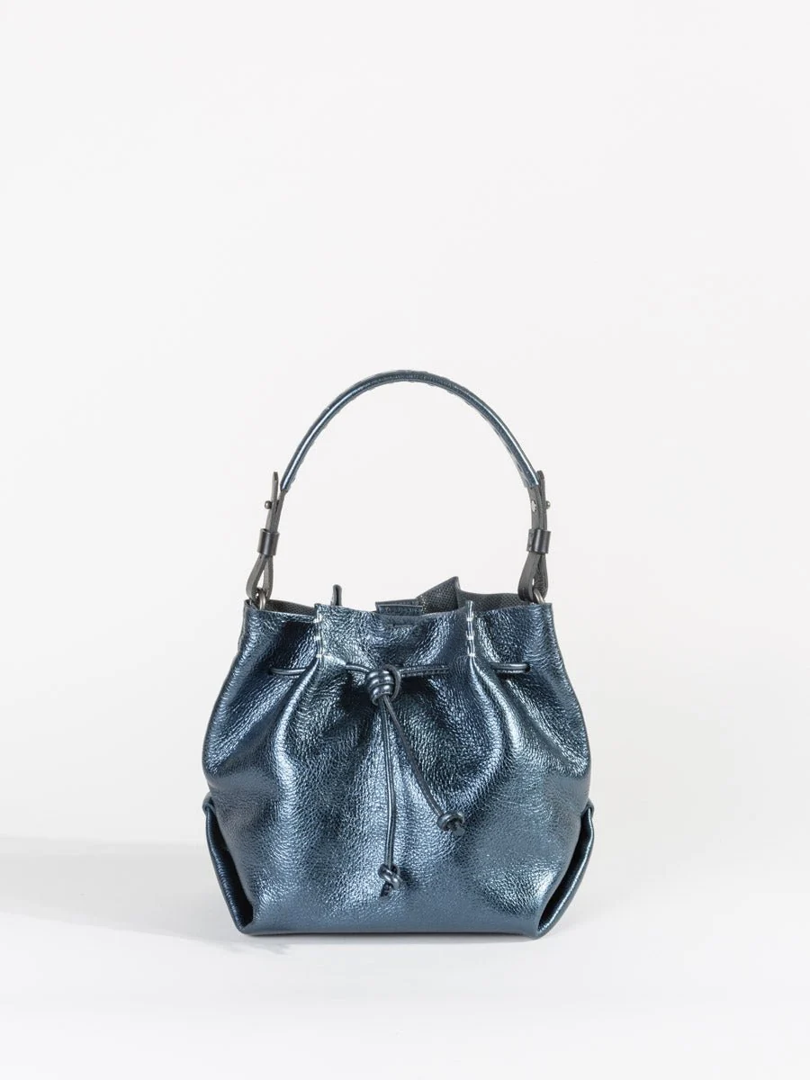 small magnolia bag - metal notte