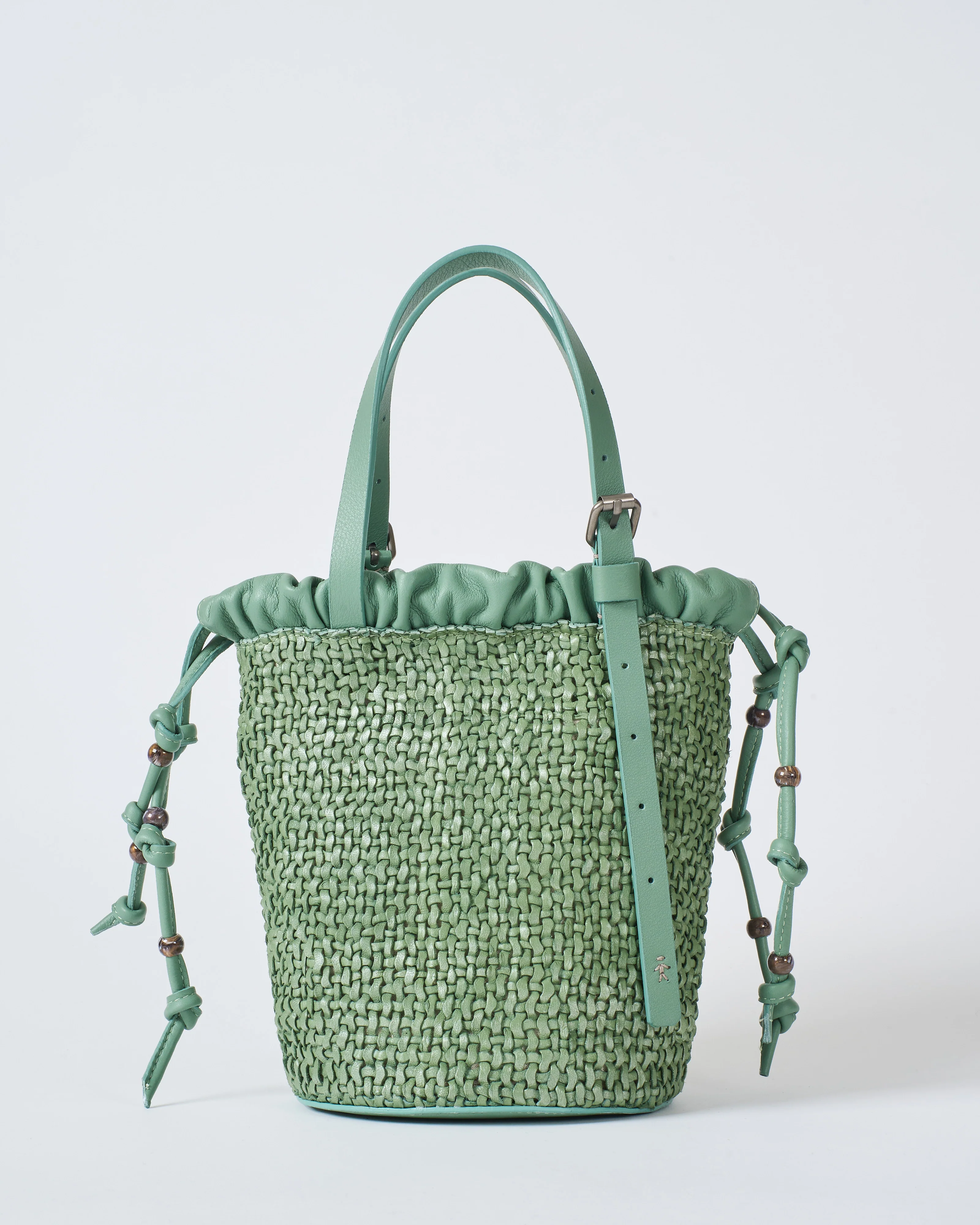 small woven bucket bag - Image 3