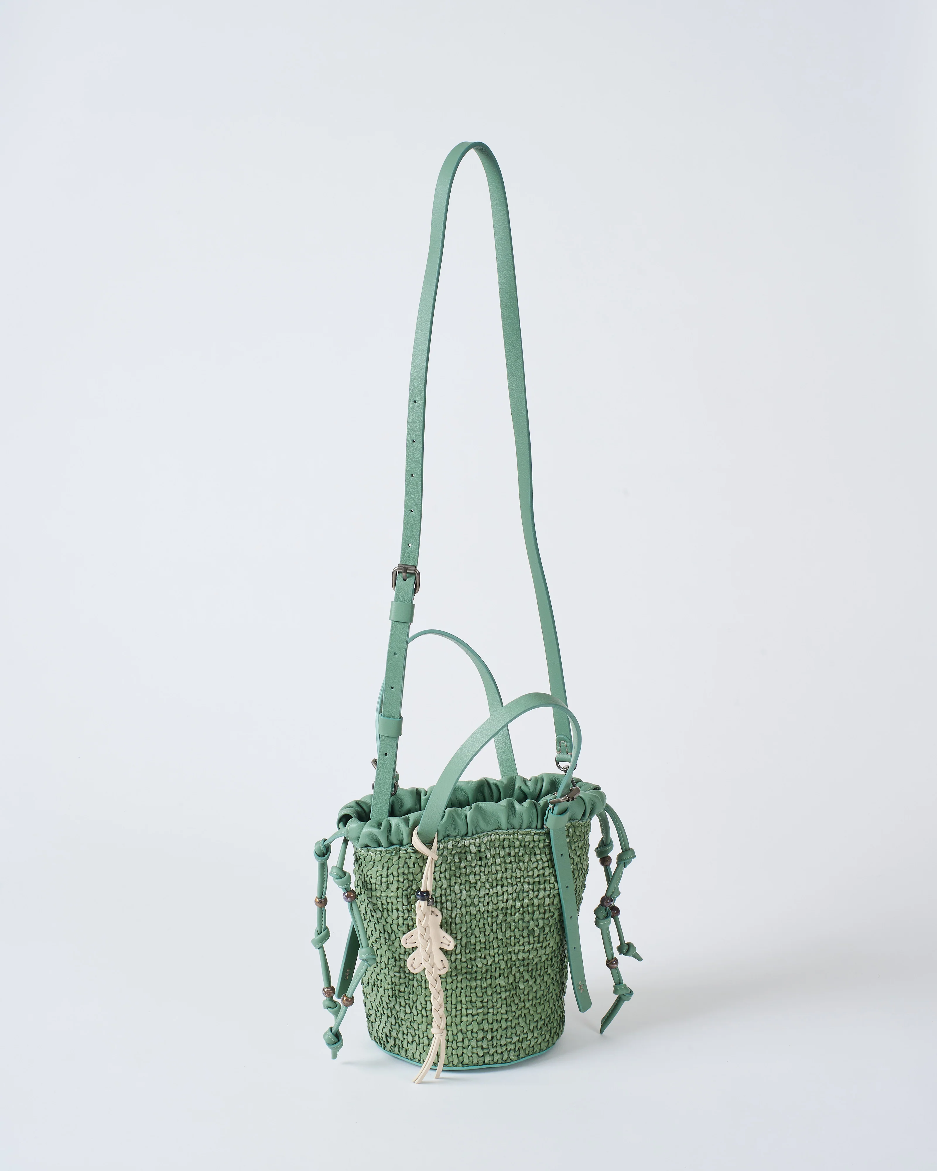 small woven bucket bag - Image 5