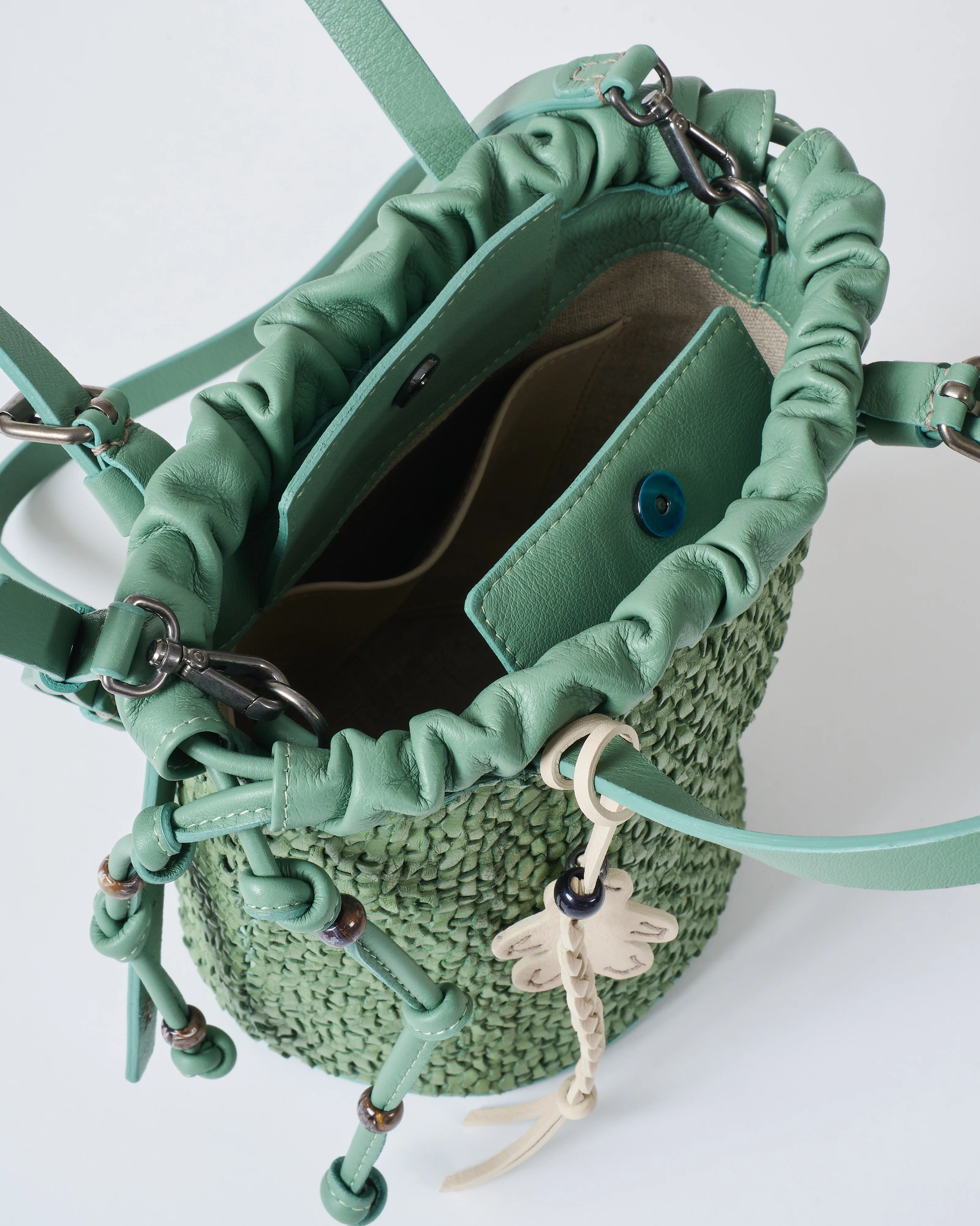 small woven bucket bag - Image 6