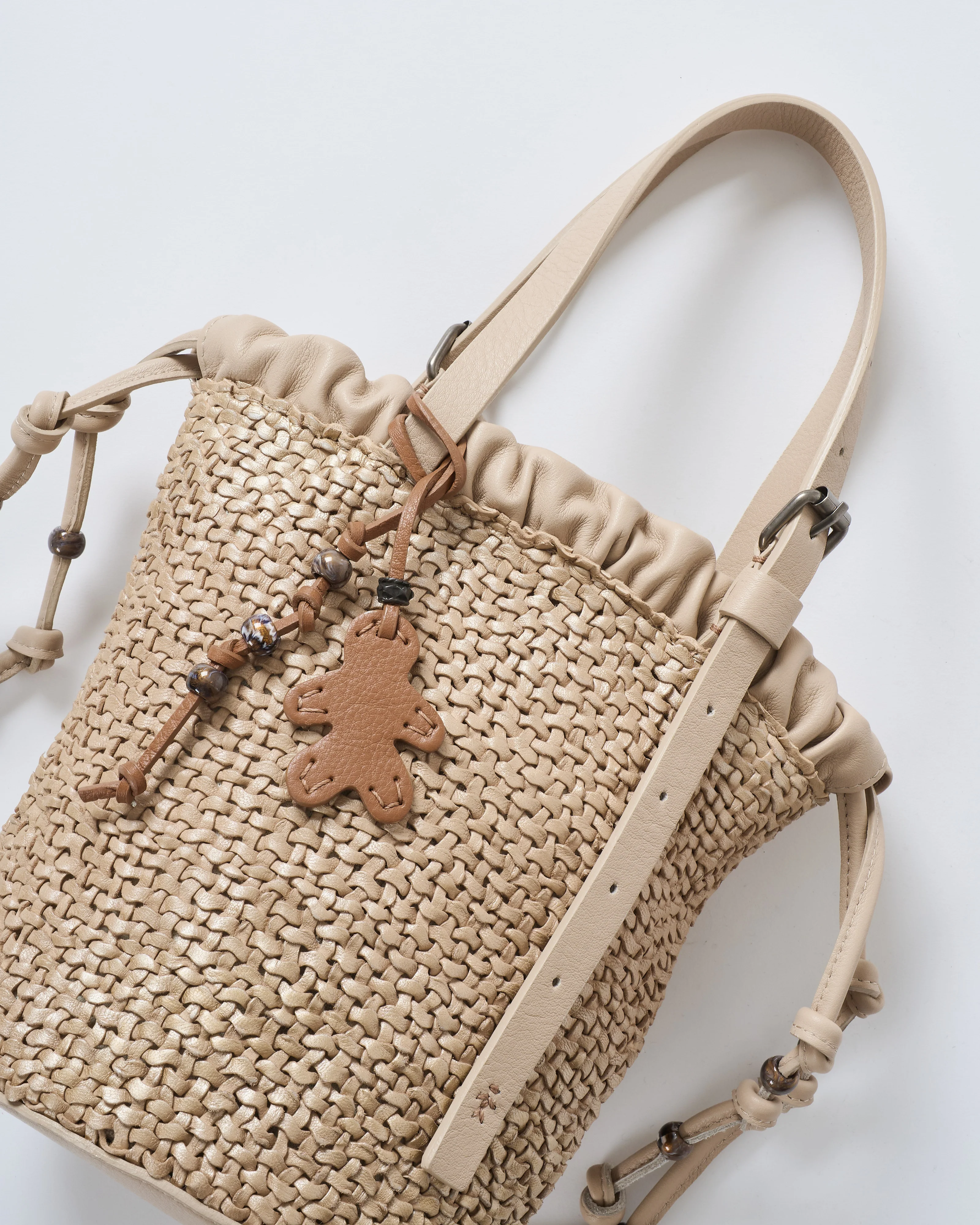small woven bucket bag - Image 2