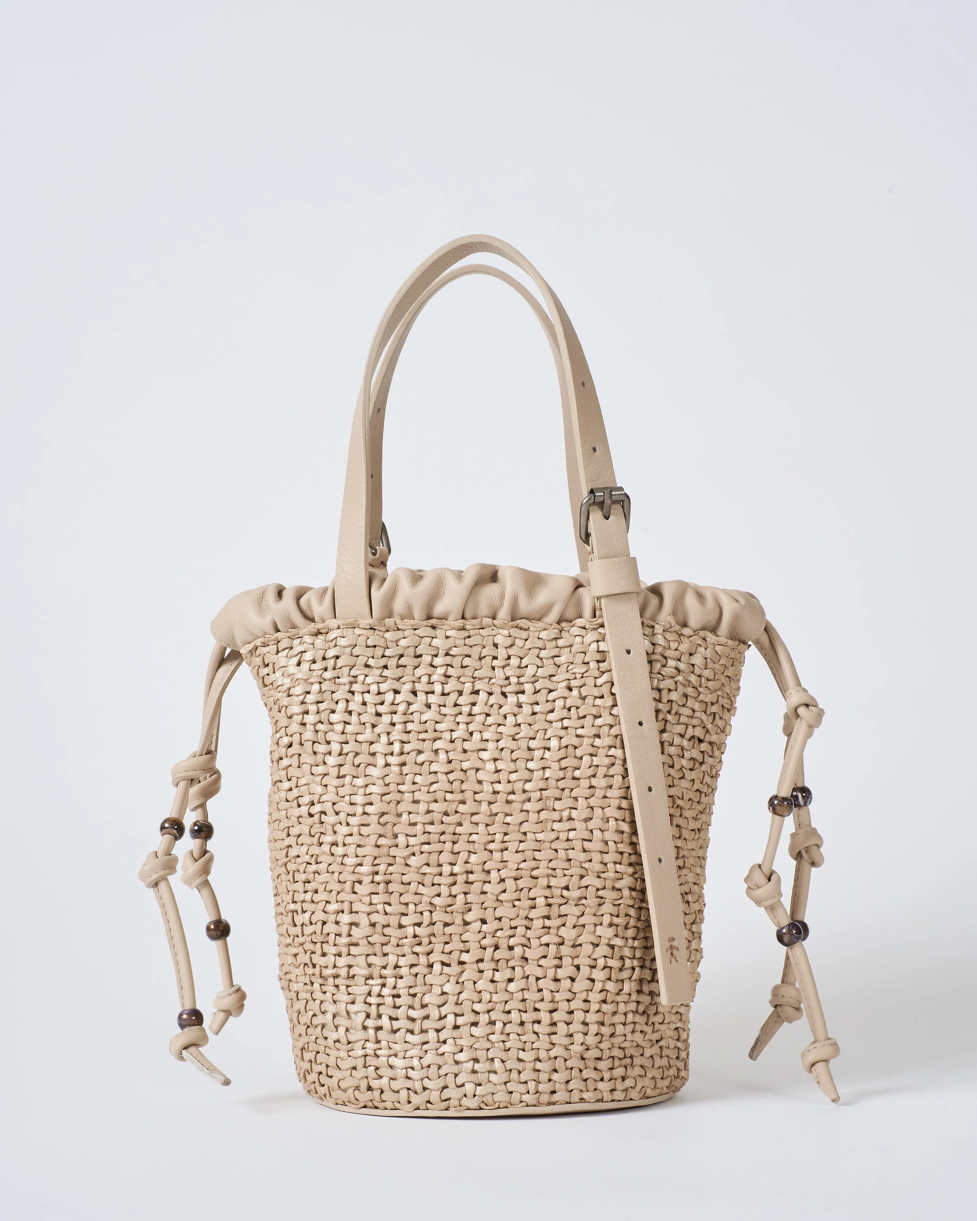 small woven bucket bag - Image 3