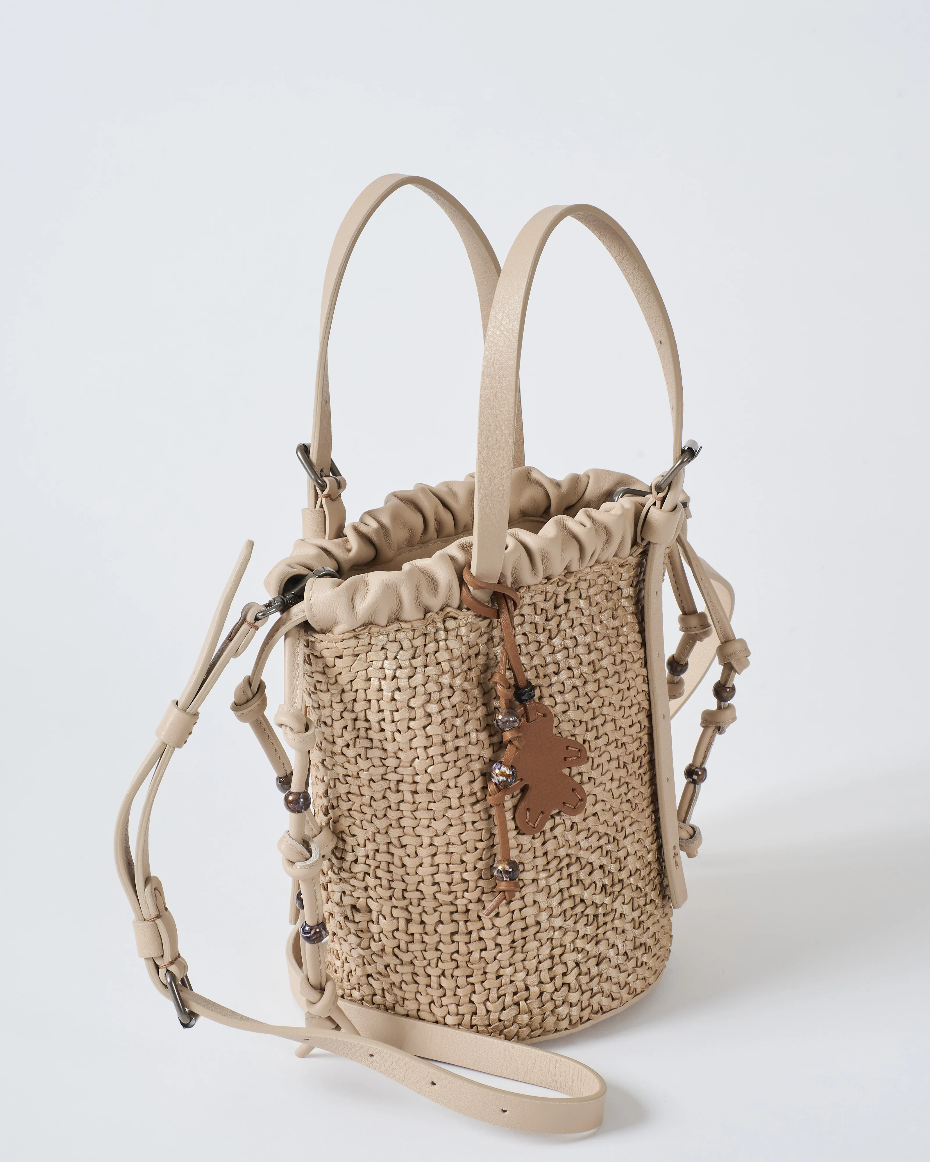 small woven bucket bag - Image 4