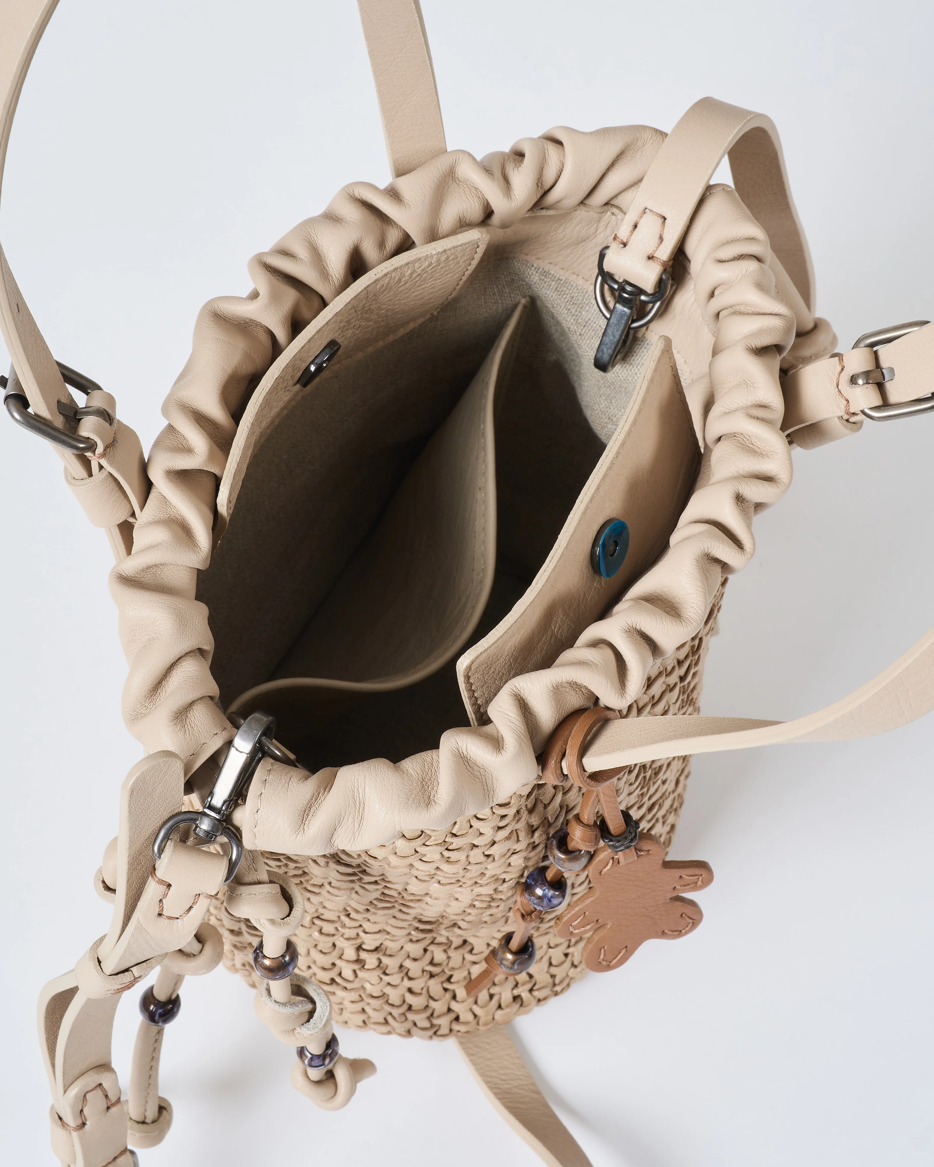 small woven bucket bag - Image 6
