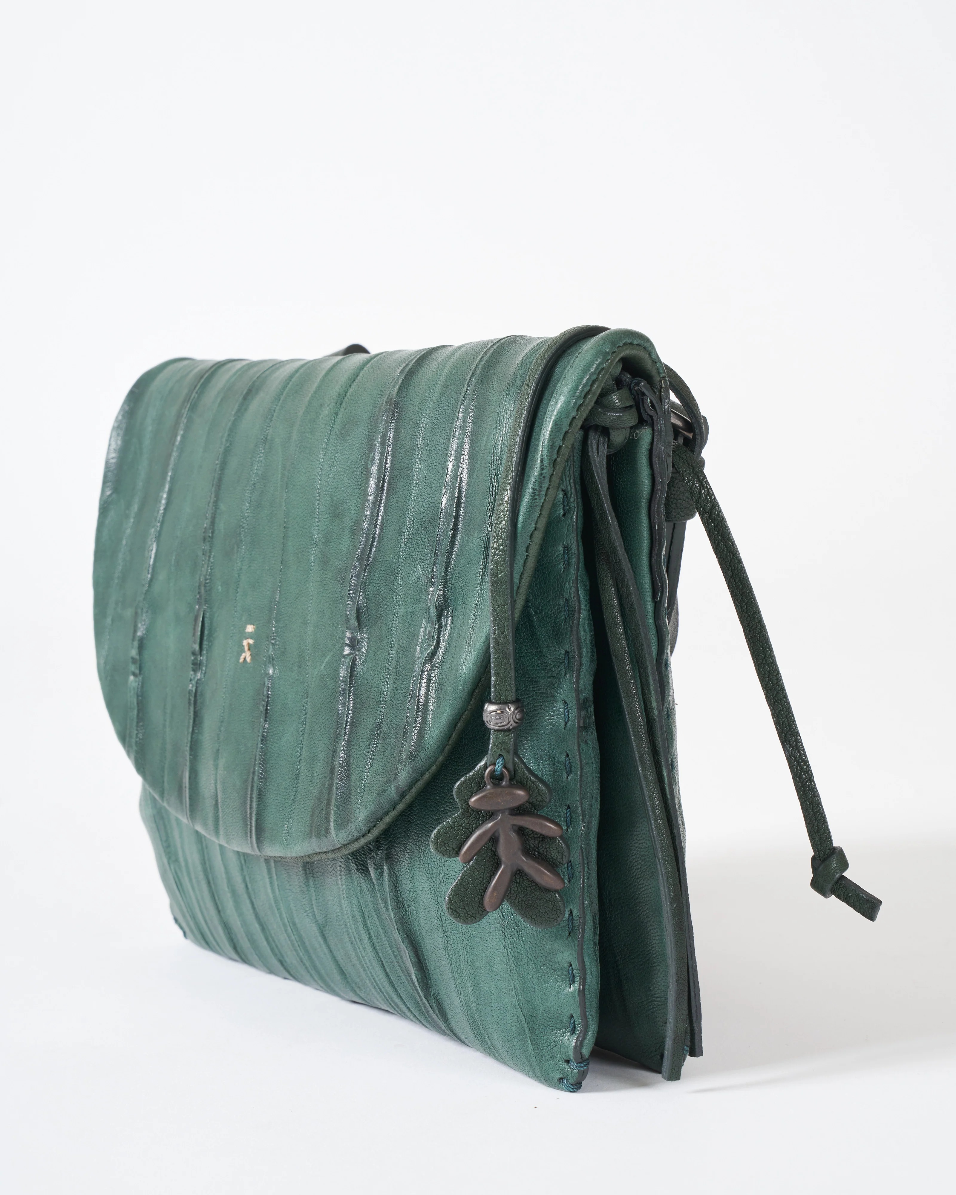 top handle/crossbody - plissettato menta - Image 3