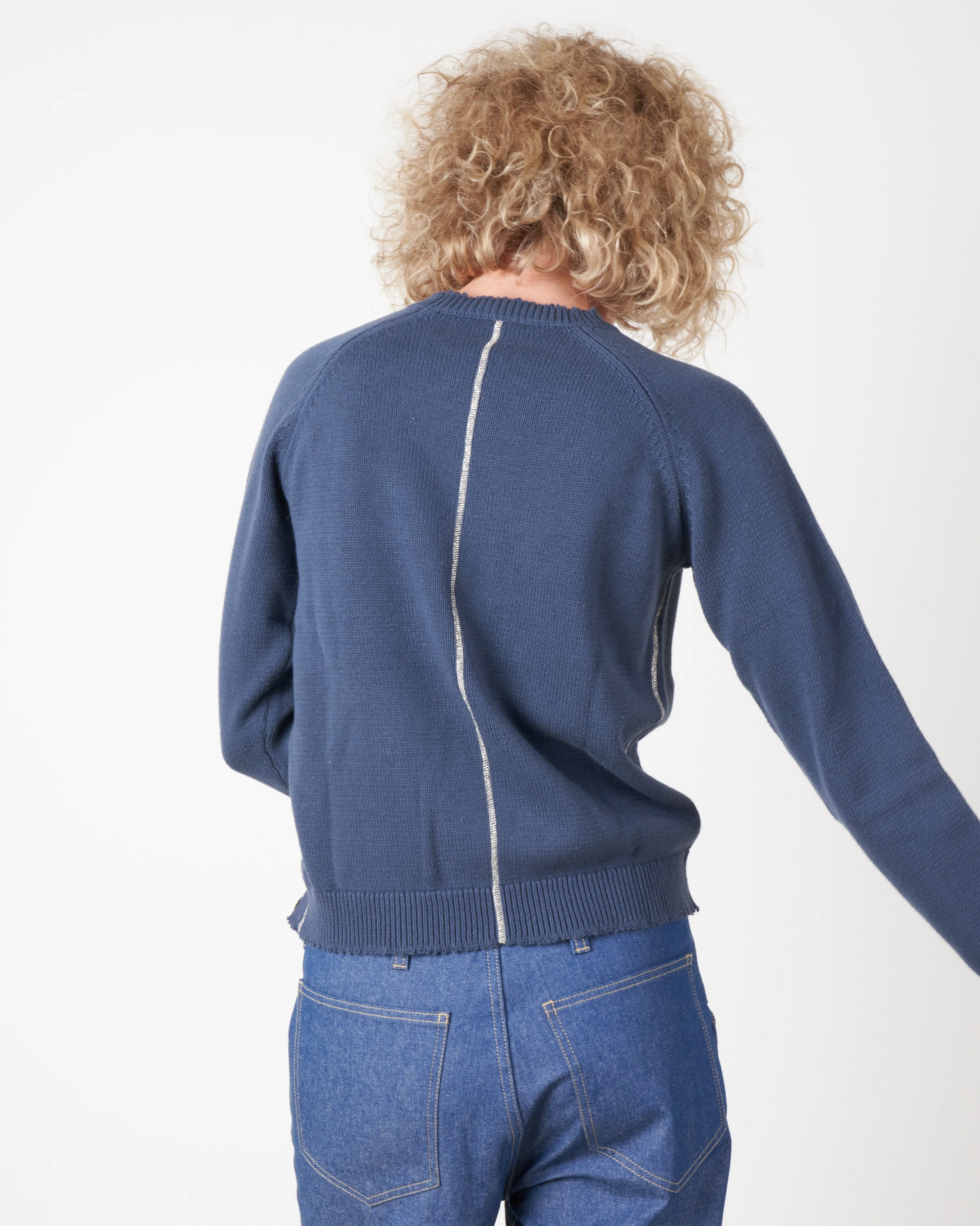 boxy roundneck pullover - night - Image 3