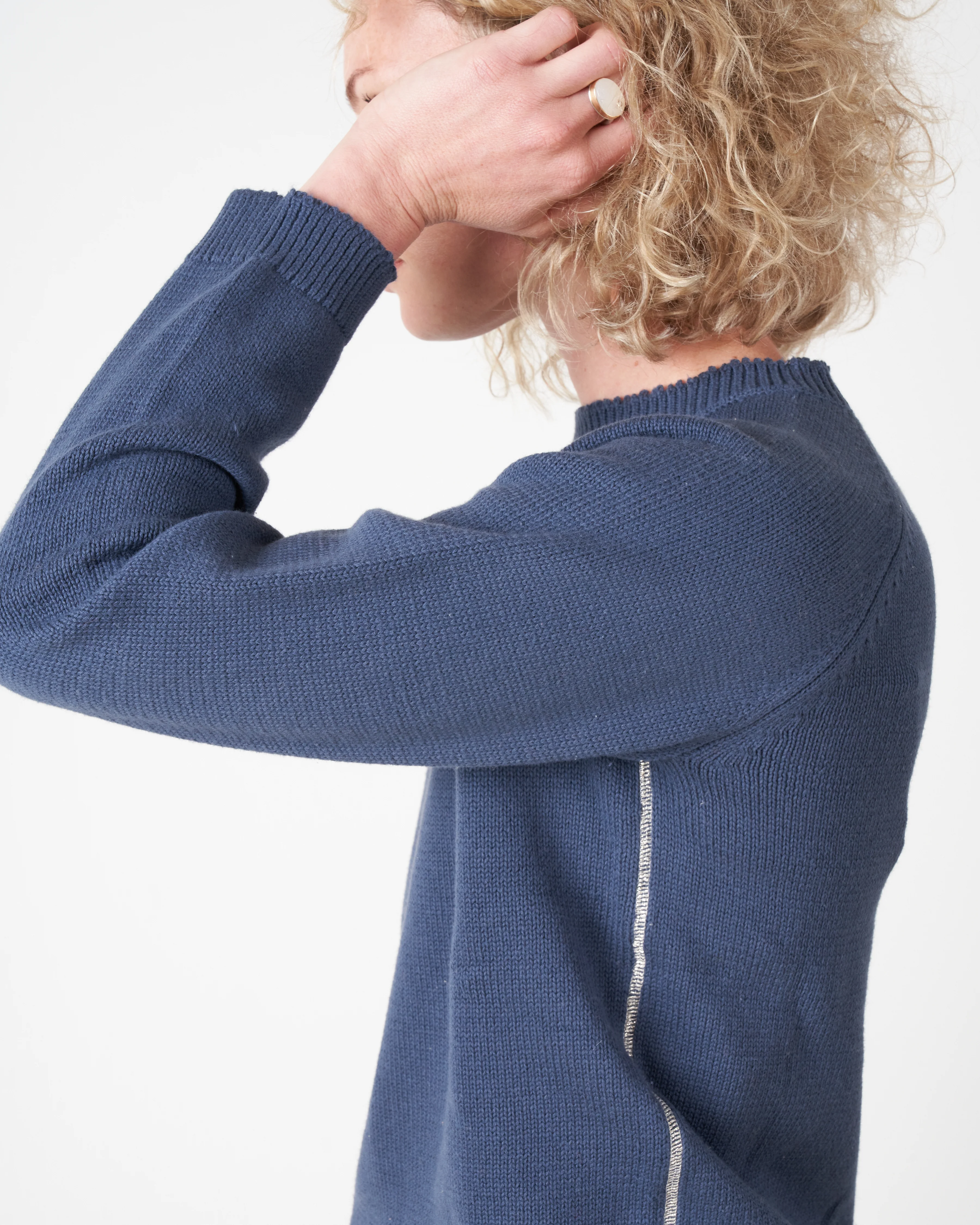 boxy roundneck pullover - night - Image 5