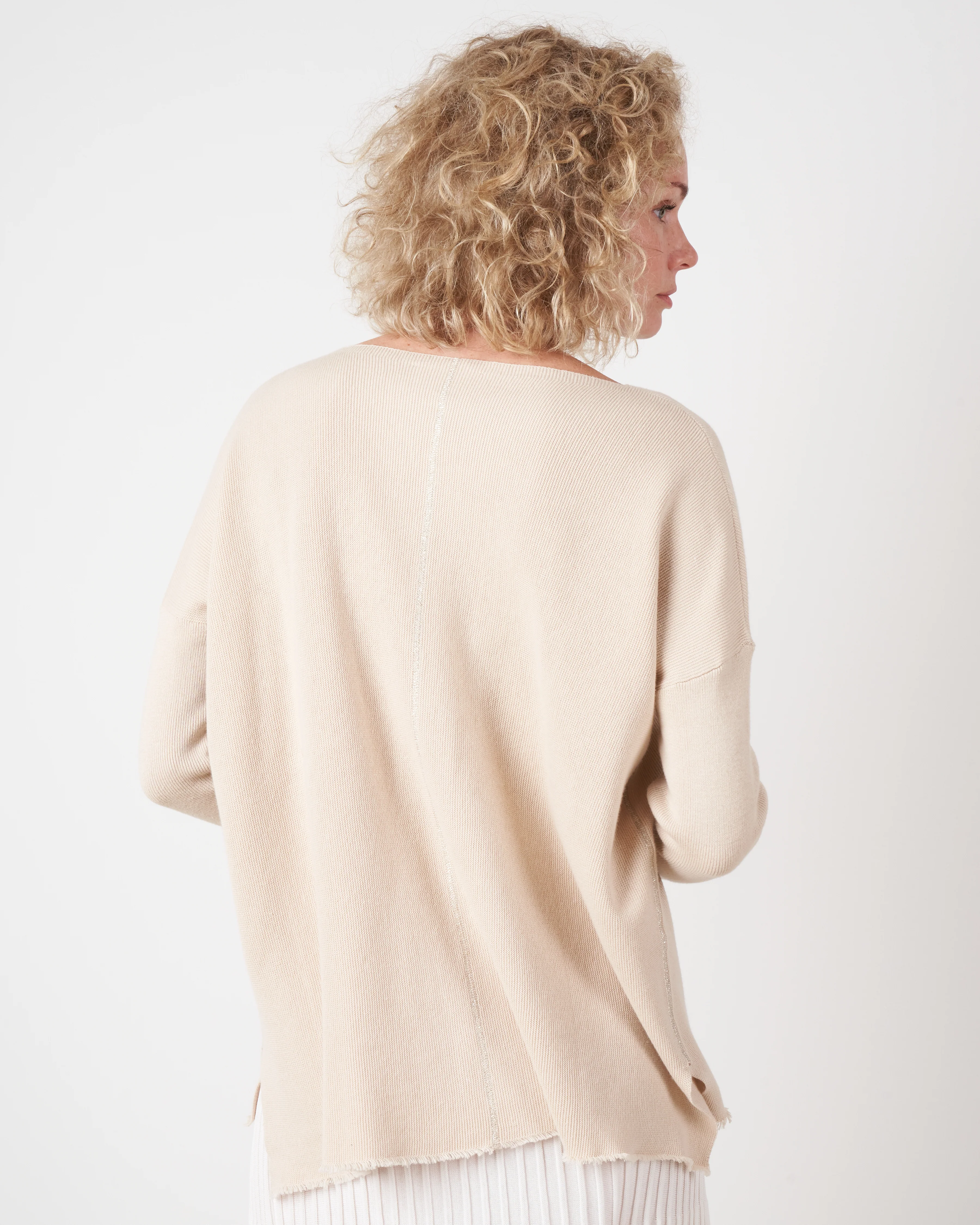 oversized boatneck pullover - fog - Image 4
