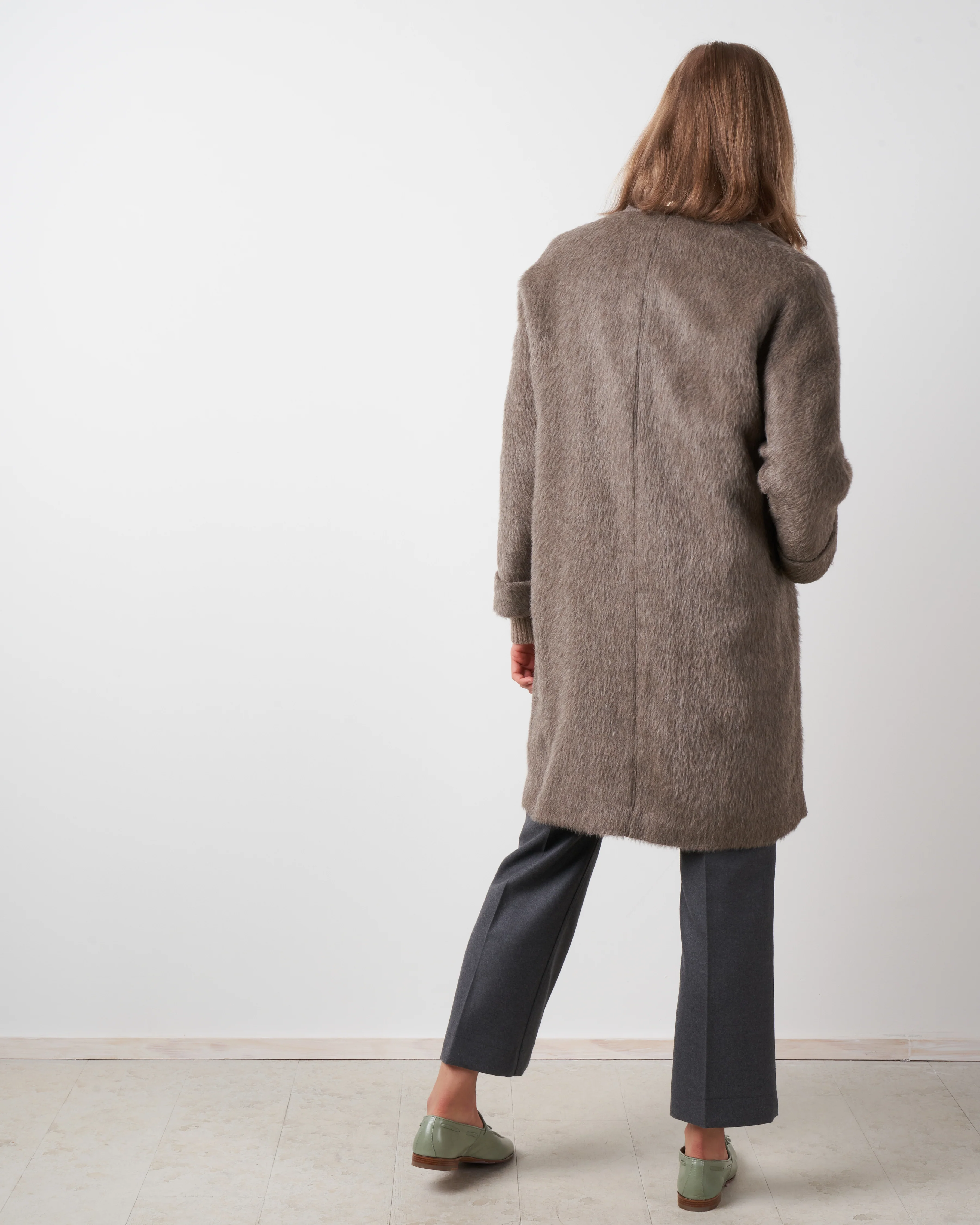alpaca coat - chocolate - Image 4