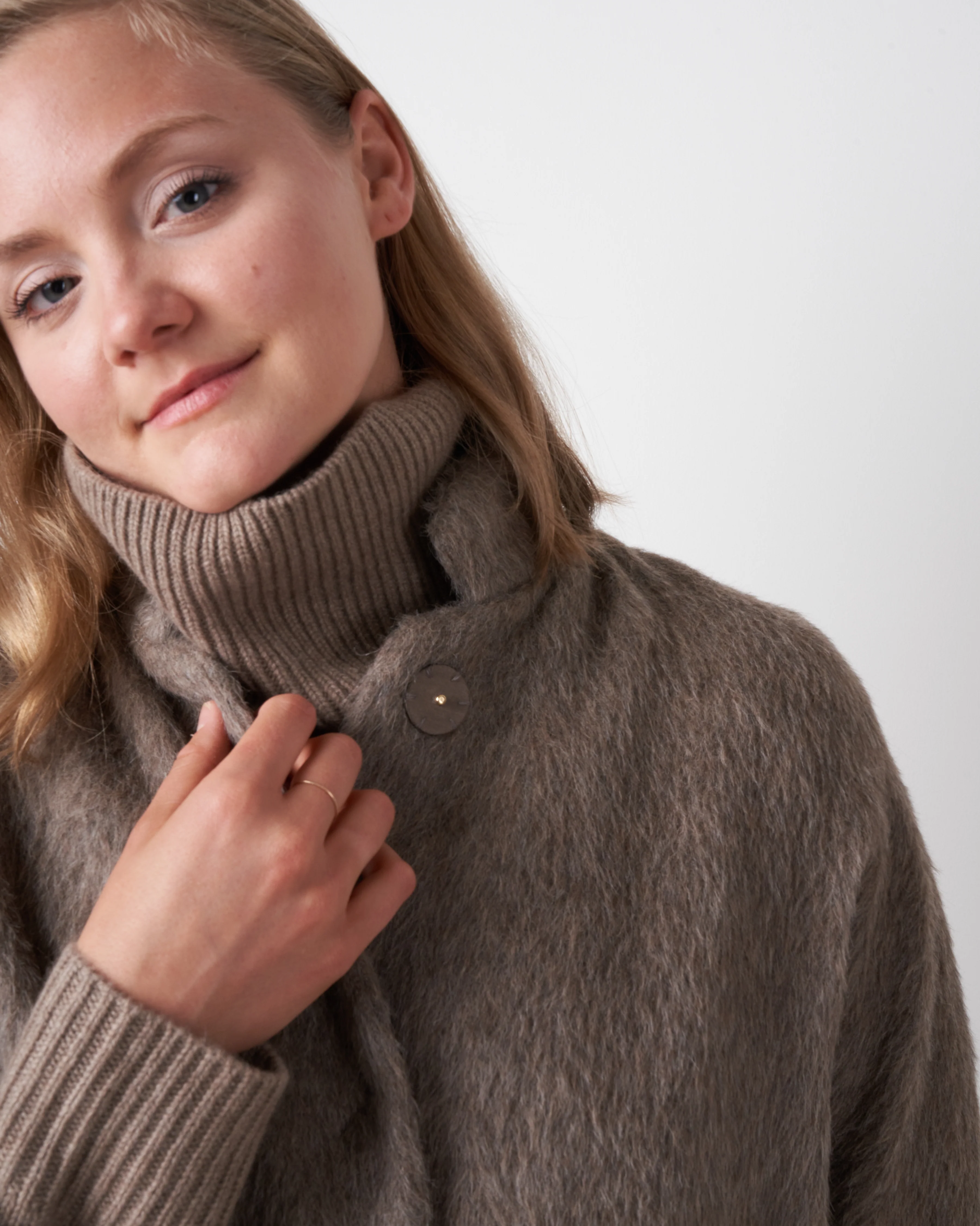alpaca coat - chocolate - Image 5
