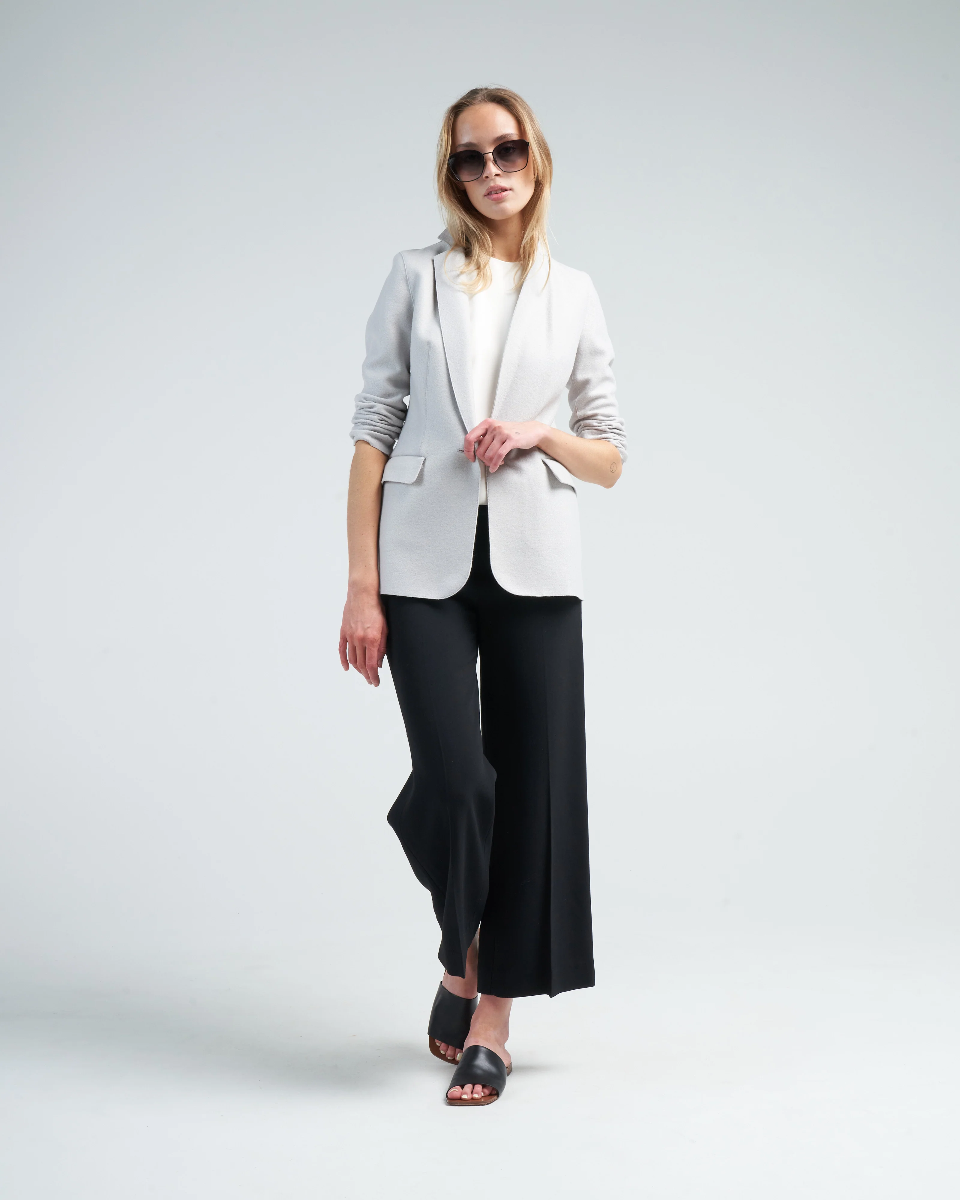 boiled wool blazer - chantilly - Image 2