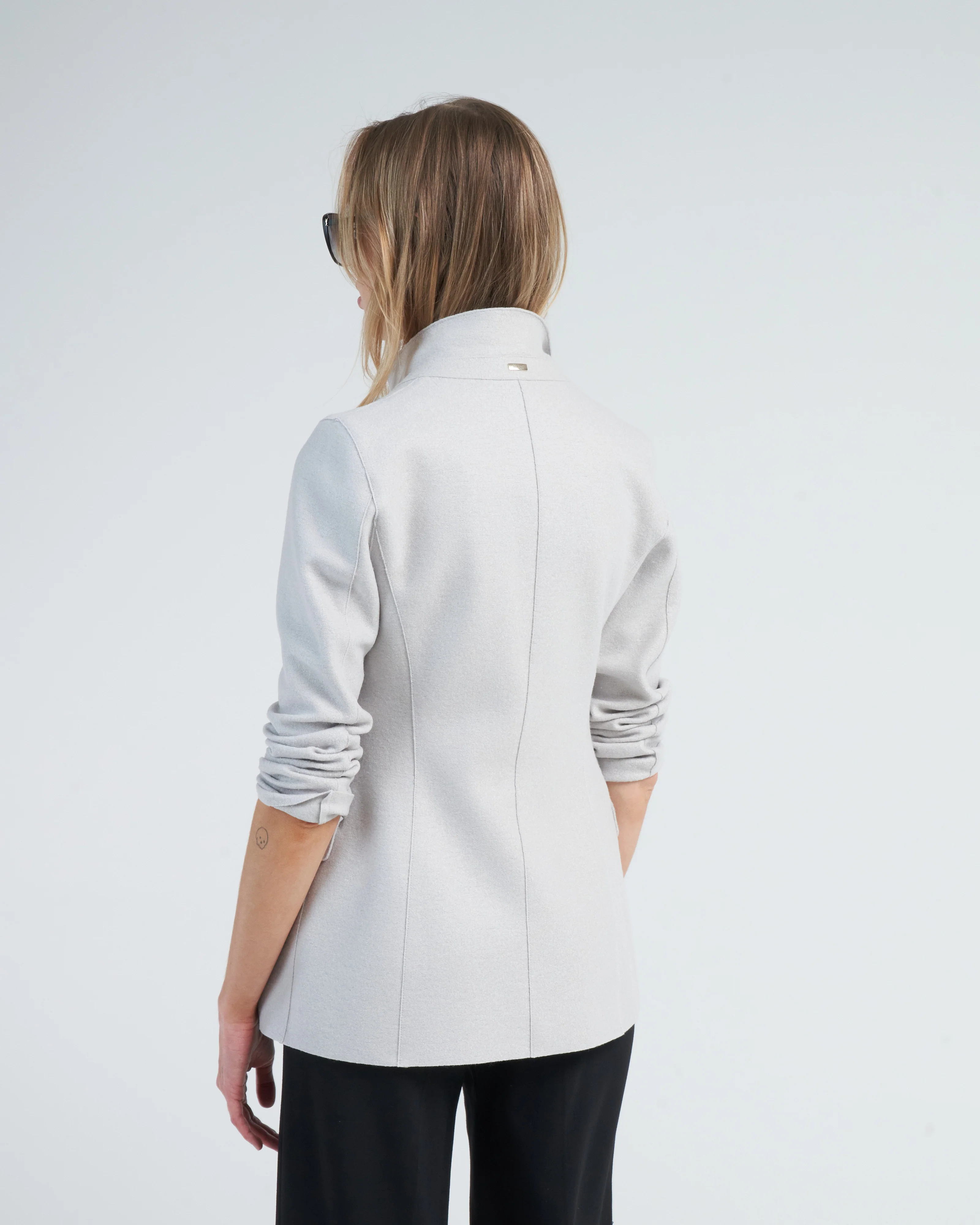 boiled wool blazer - chantilly - Image 4