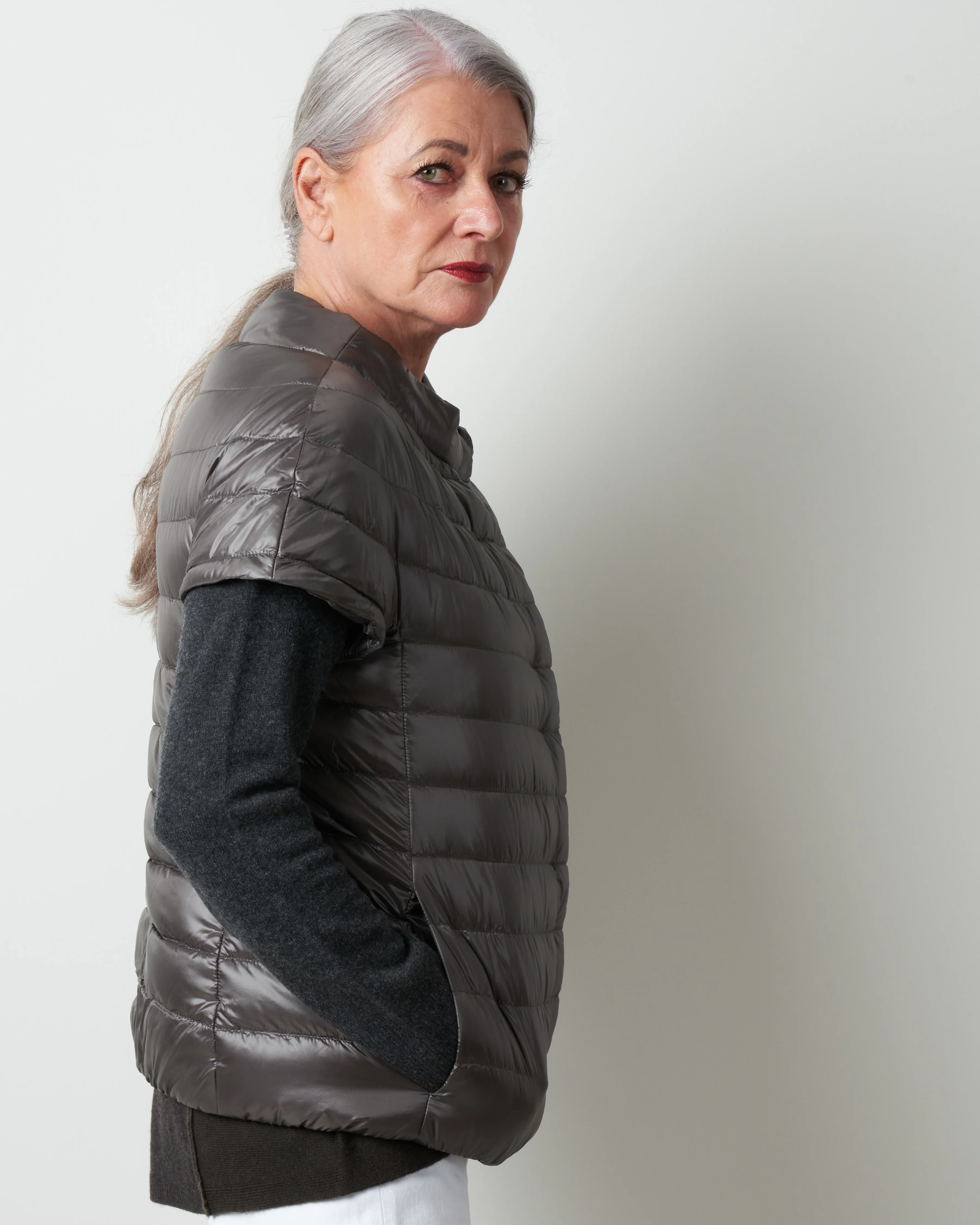 cap sleeve iconico - grigio - Image 2
