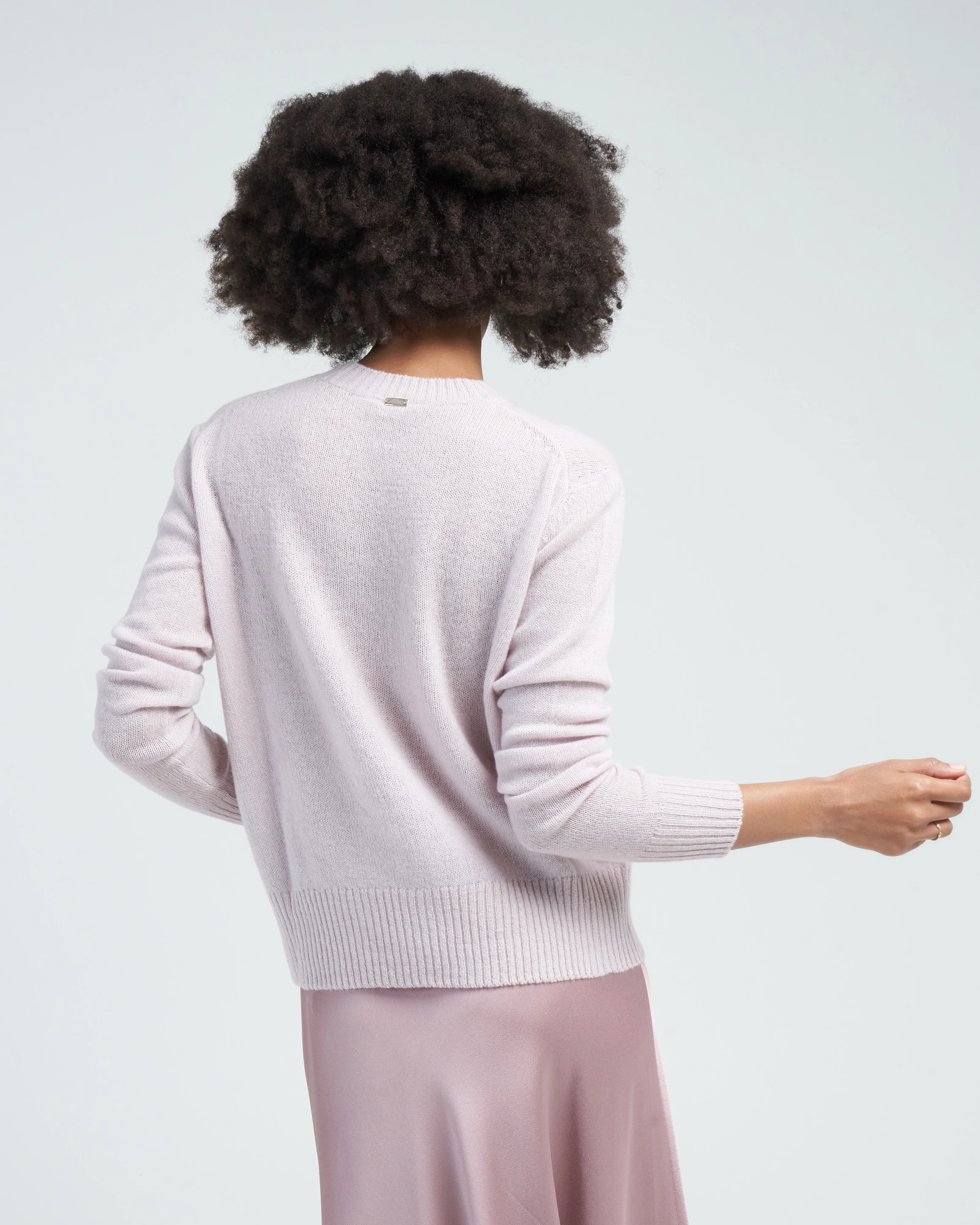cashmere crew neck sweater - lilac - Image 4