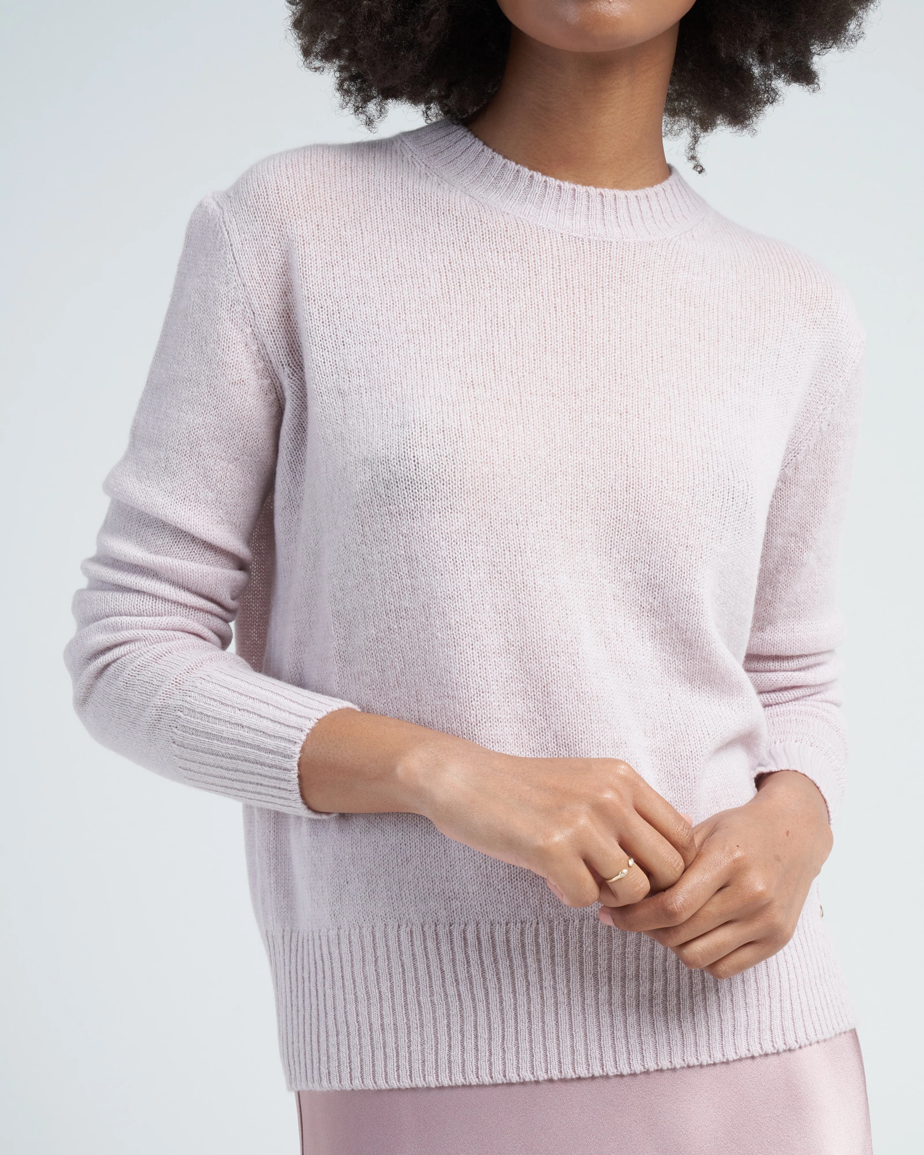 cashmere crew neck sweater - lilac - Image 5